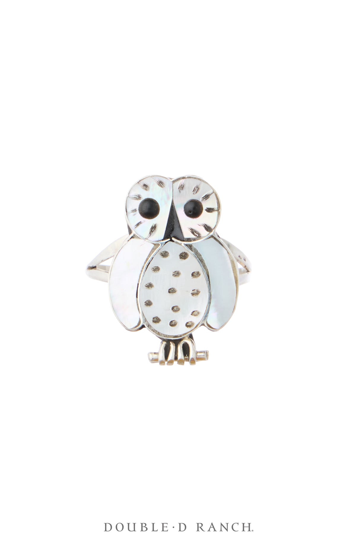 Ring, Novelty, Mother of Pearl, Snowy Owl, Hallmark, Vintage ‘90s, 2192