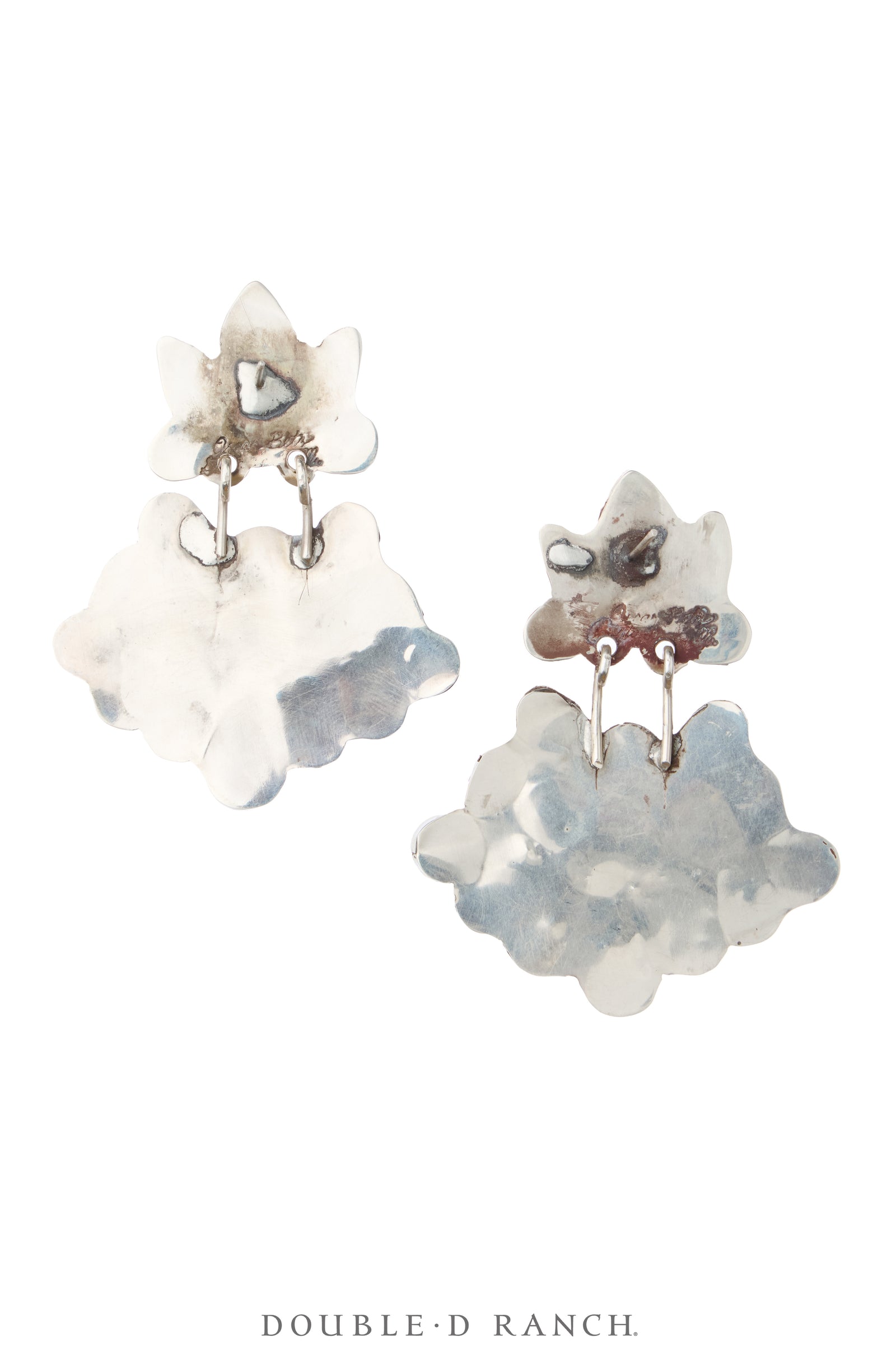 Earrings, Oscar Betz, Triangle, Multi Stone, Hallmark, Contemporary, 2388