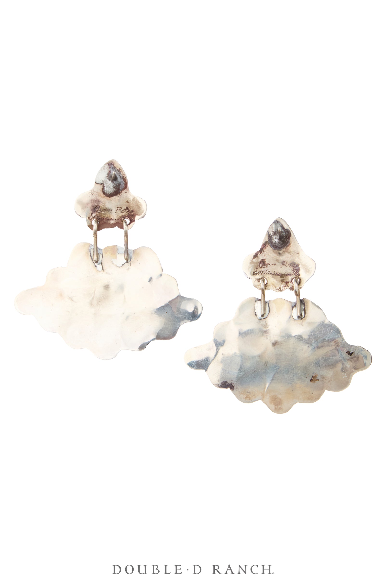 Earrings, Oscar Betz, Fans, Multi Stone, Hallmark, Contemporary, 2390
