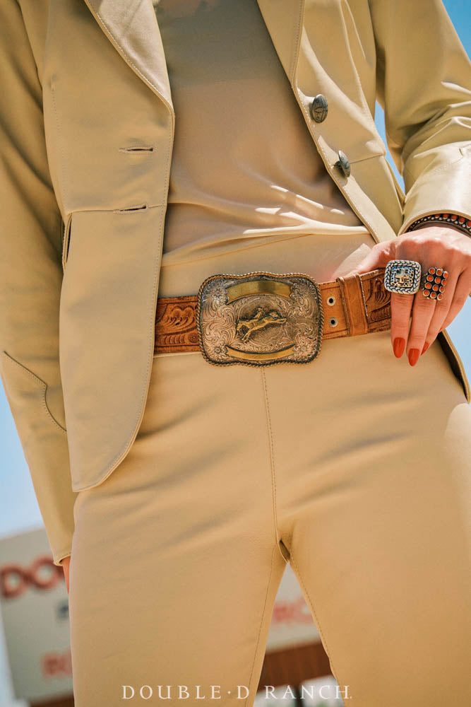 Belt, A Vintage, Buckle, Western, Bronc Rider, Hallmark, Vintage, 1000