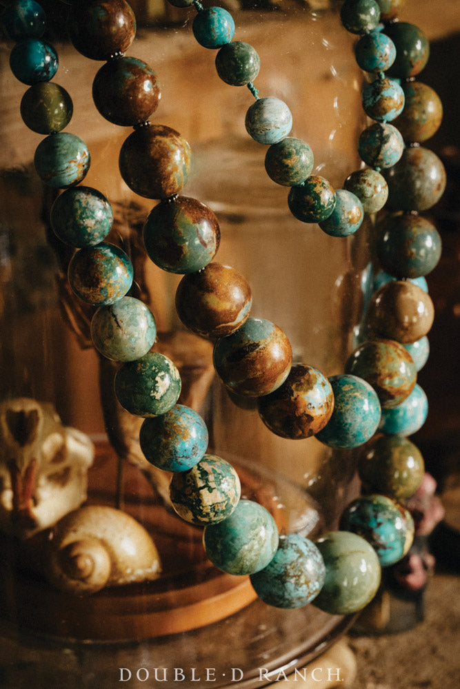 Necklace, Natural Stone, Beads, Turquoise, Graduated, Contemporary, 3876