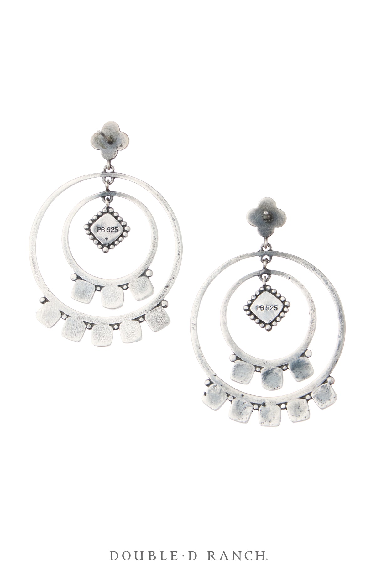 Earrings, Loops, Turquoise, Double, Hallmark, Contemporary, 2394