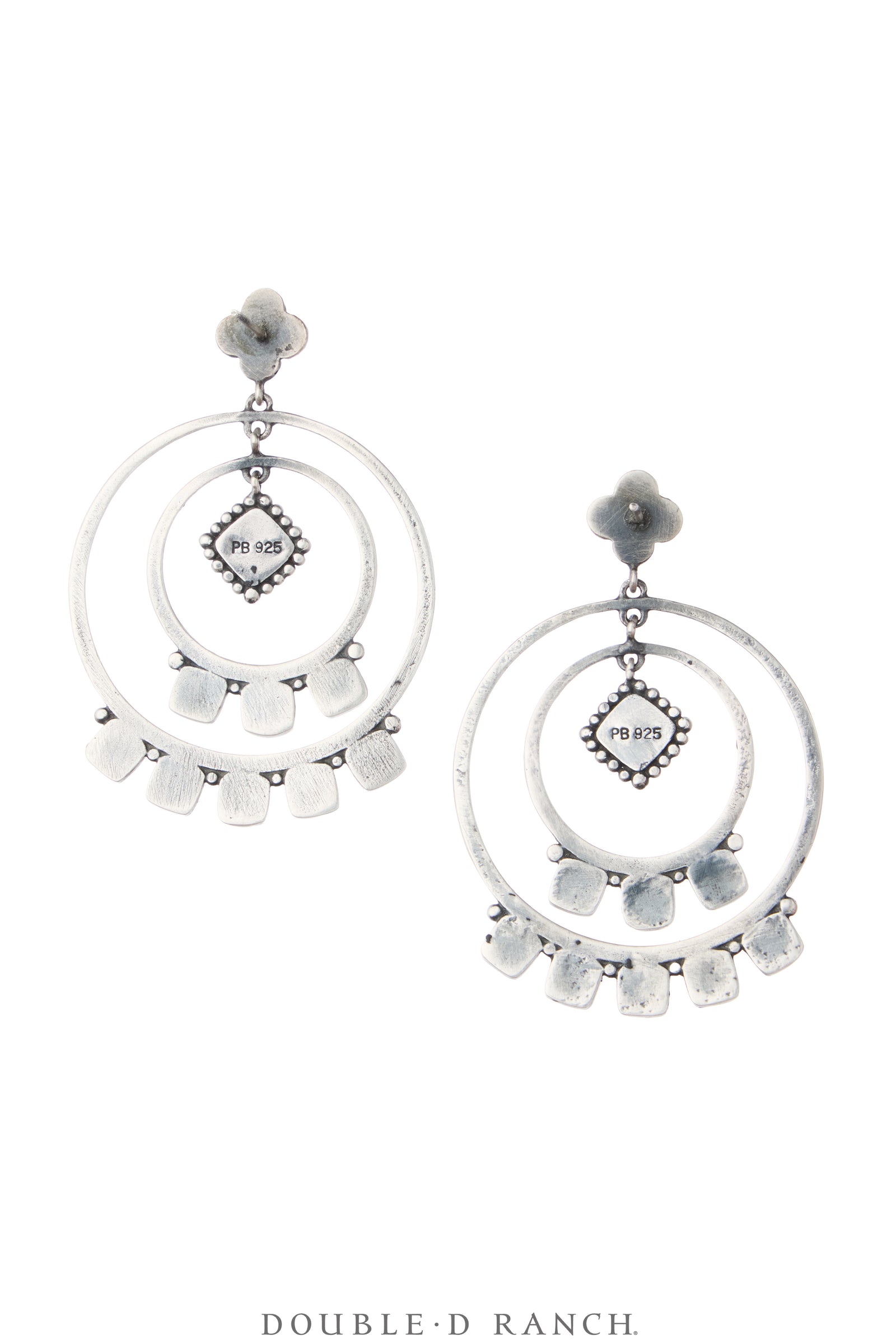 Earrings, Loops, Turquoise, Double, Hallmark, Contemporary, 2394