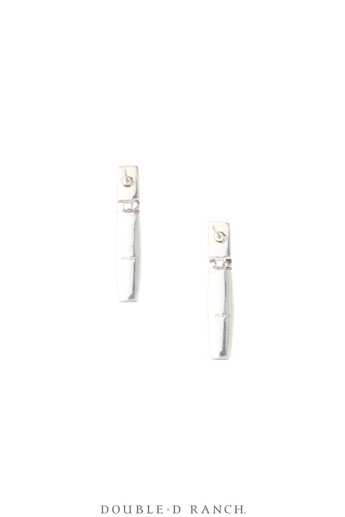 Earrings, Dangle, Sterling Silver With Green Turquoise, Hallmark, Contemporary, 2439