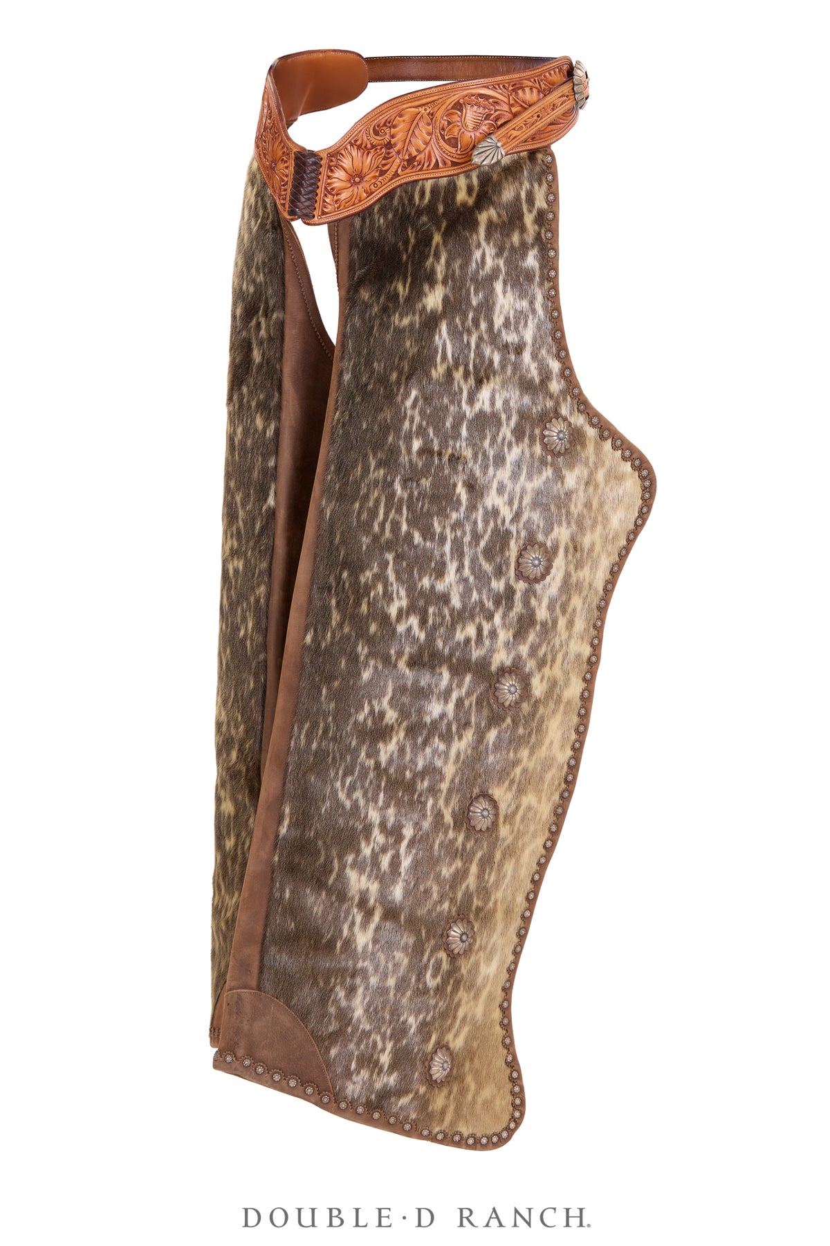 Miscellaneous, Chaps & Matching Gauntlets, Batwing, Spotted Hide, Rare, 1110