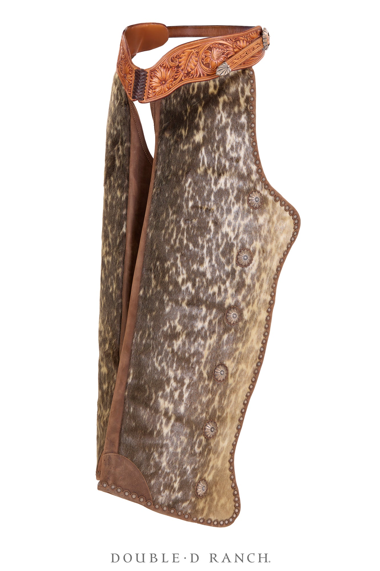 Miscellaneous, Chaps & Matching Gauntlets, Batwing, Spotted Hide, Rare, 1110