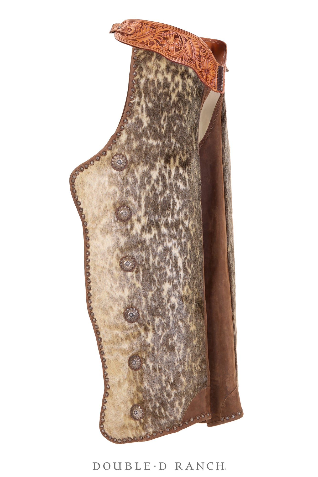 Miscellaneous, Chaps & Matching Gauntlets, Batwing, Spotted Hide, Rare, 1110