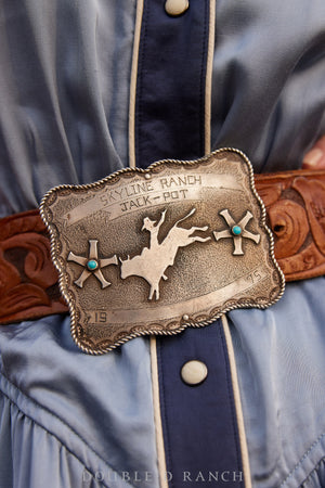 Belt, Vintage A, Buckle, Rodeo, Turquoise, Skyline Ranch Jack-Pot, Vintage ‘75, 496