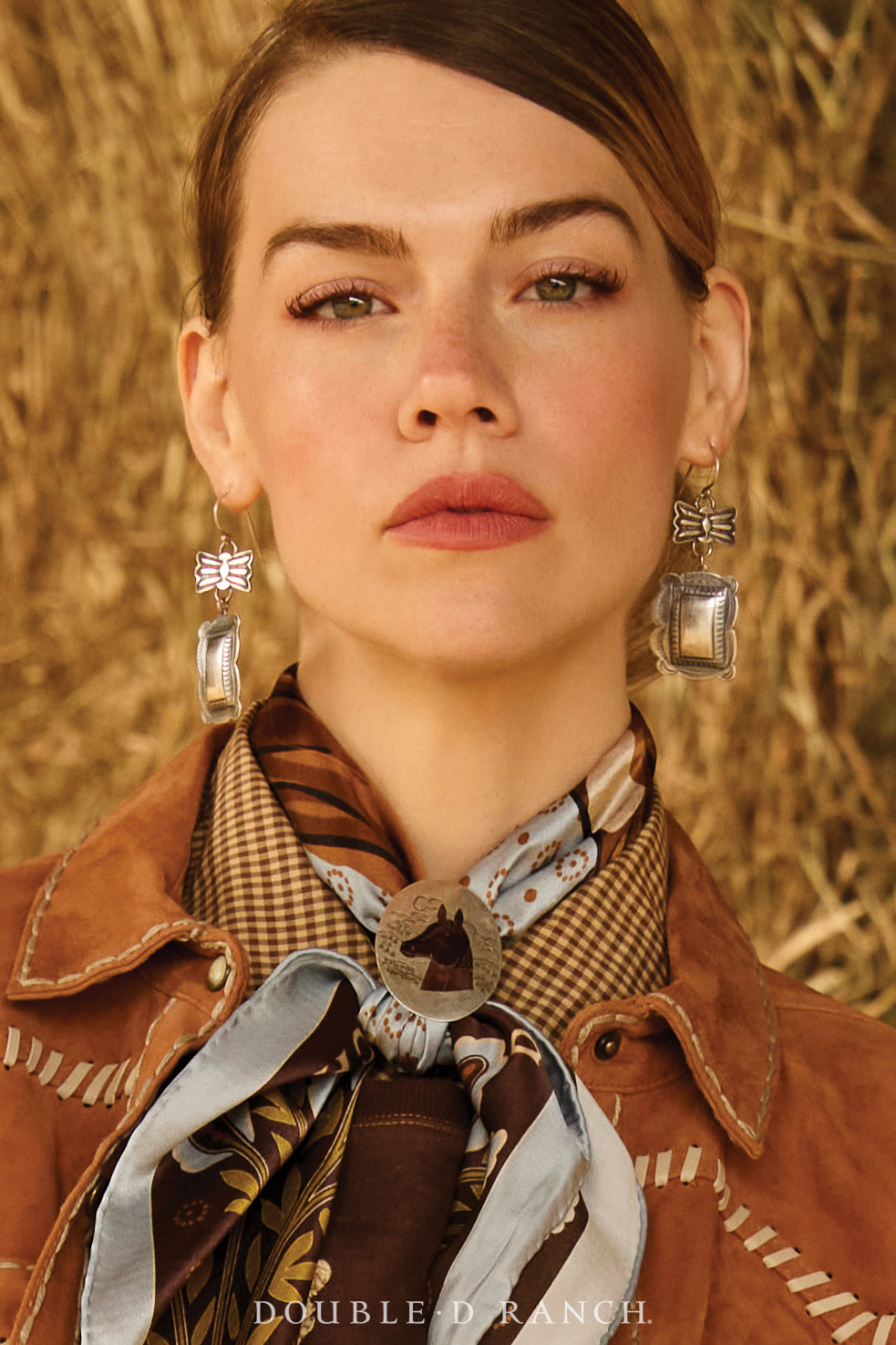 Scarfslide, Inlay, Sterling Silver With Shell, Horse, Hallmark, Vintage, 1184