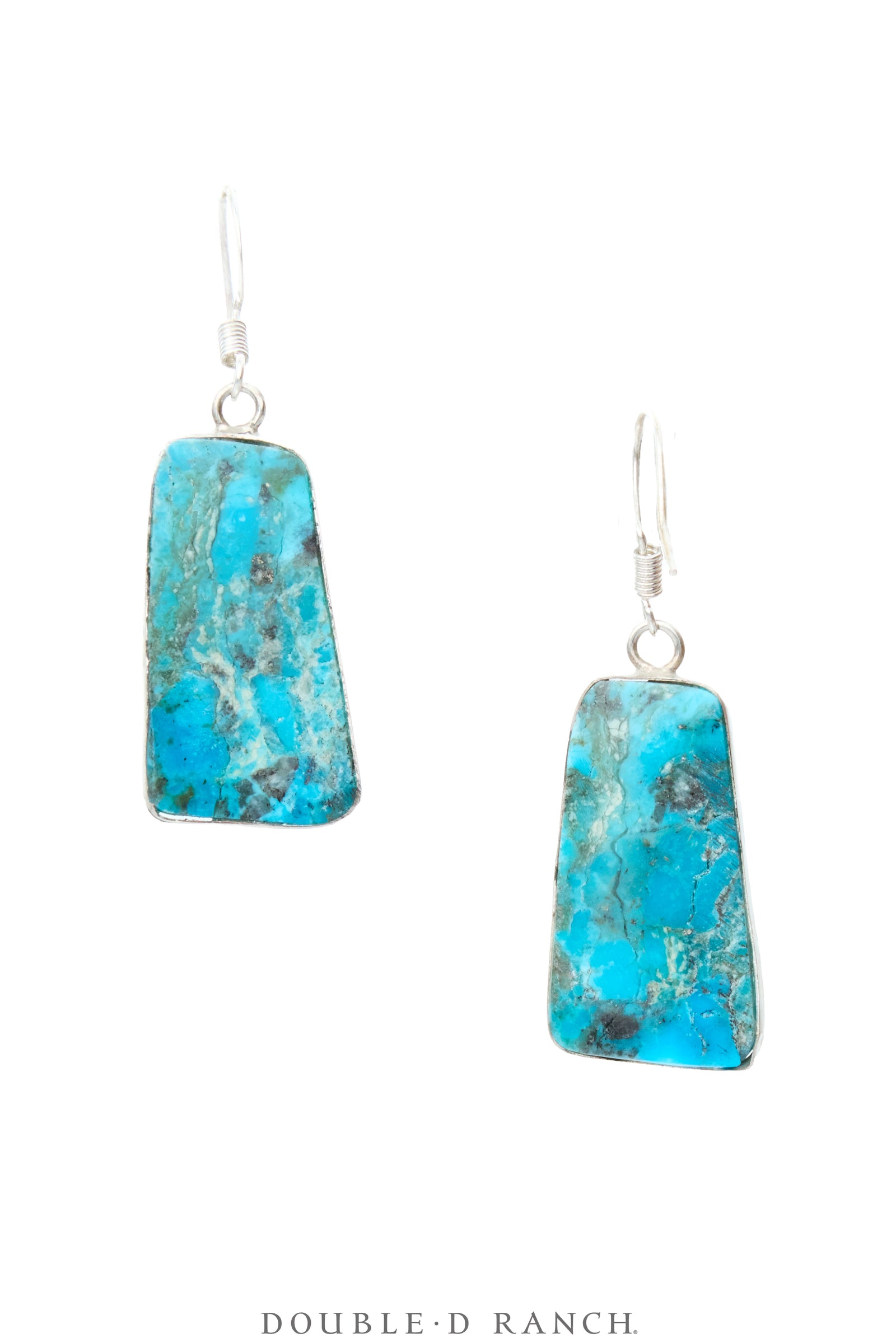 Earrings, Slab, Turquoise, Hallmark, Contemporary, 2452