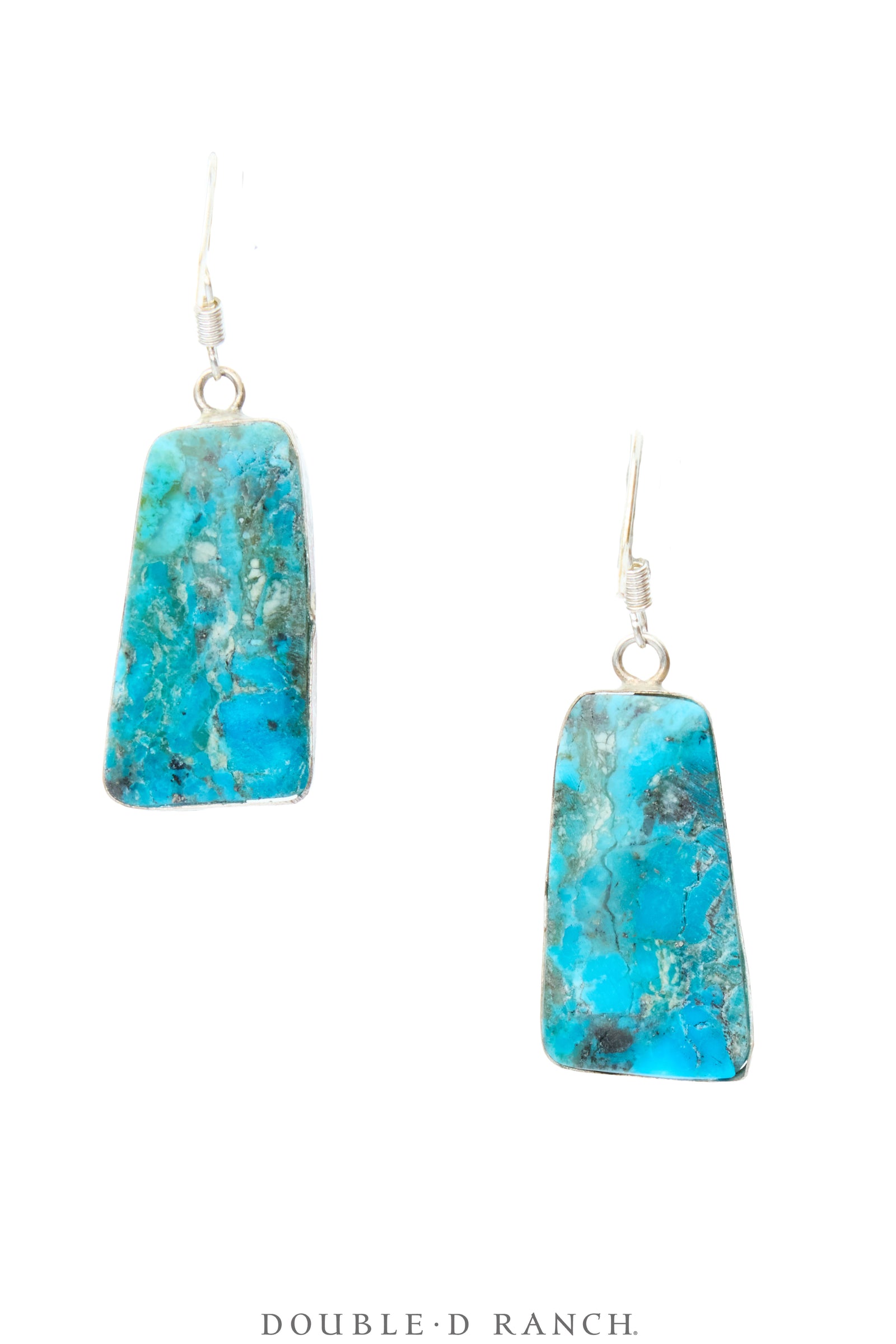 Earrings, Slab, Turquoise, Hallmark, Contemporary, 2452