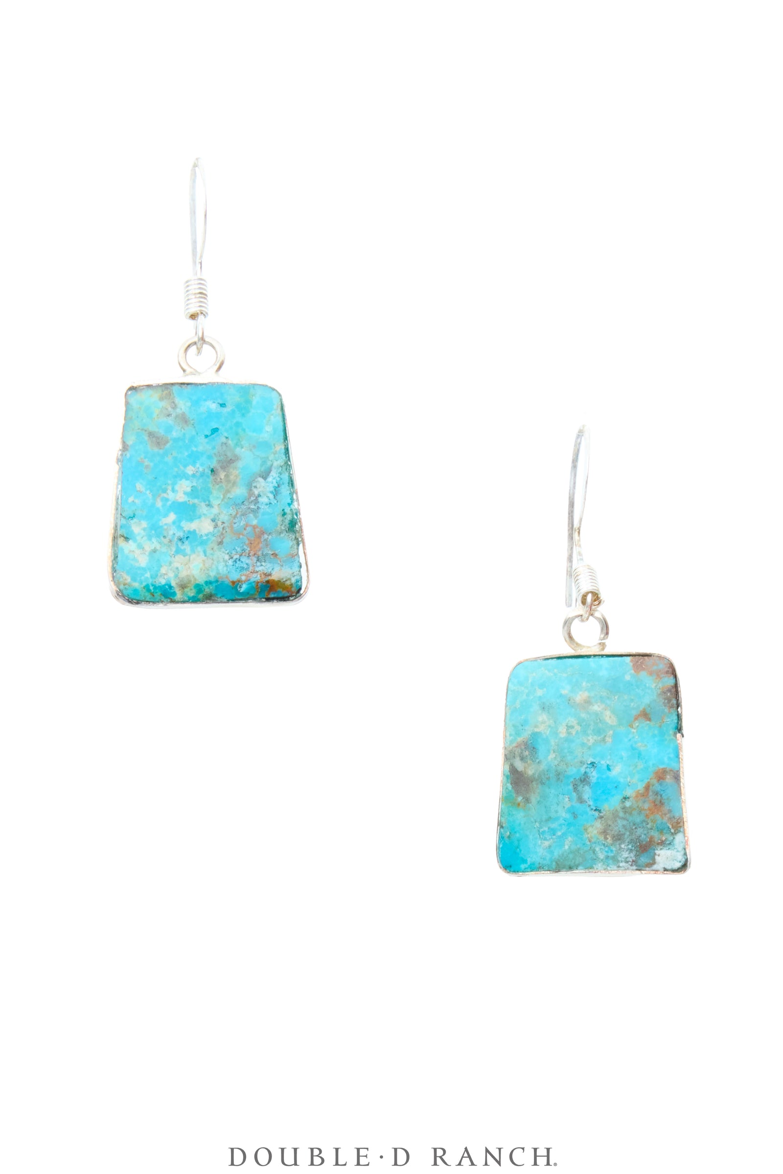 Earrings, Slab, Turquoise, Hallmark, Contemporary, 2451