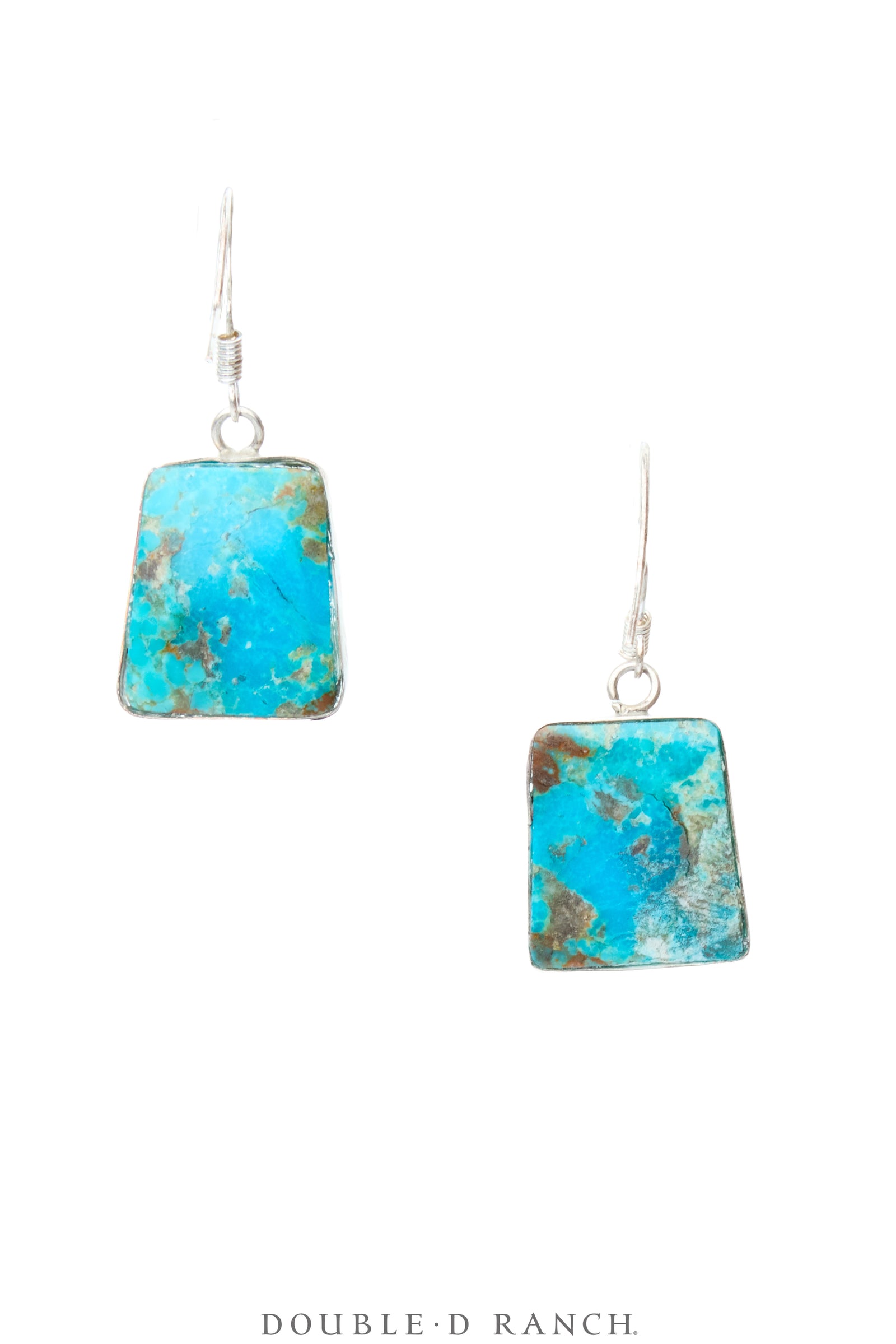 Earrings, Slab, Turquoise, Hallmark, Contemporary, 2451