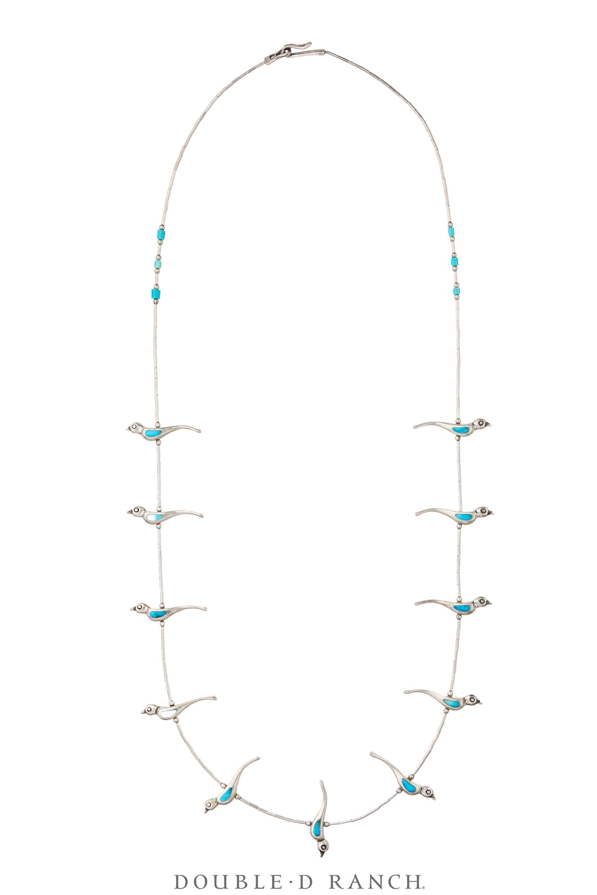 Necklace, Fetish, Sterling Silver & Turquoise, Vintage ‘70s, 3996