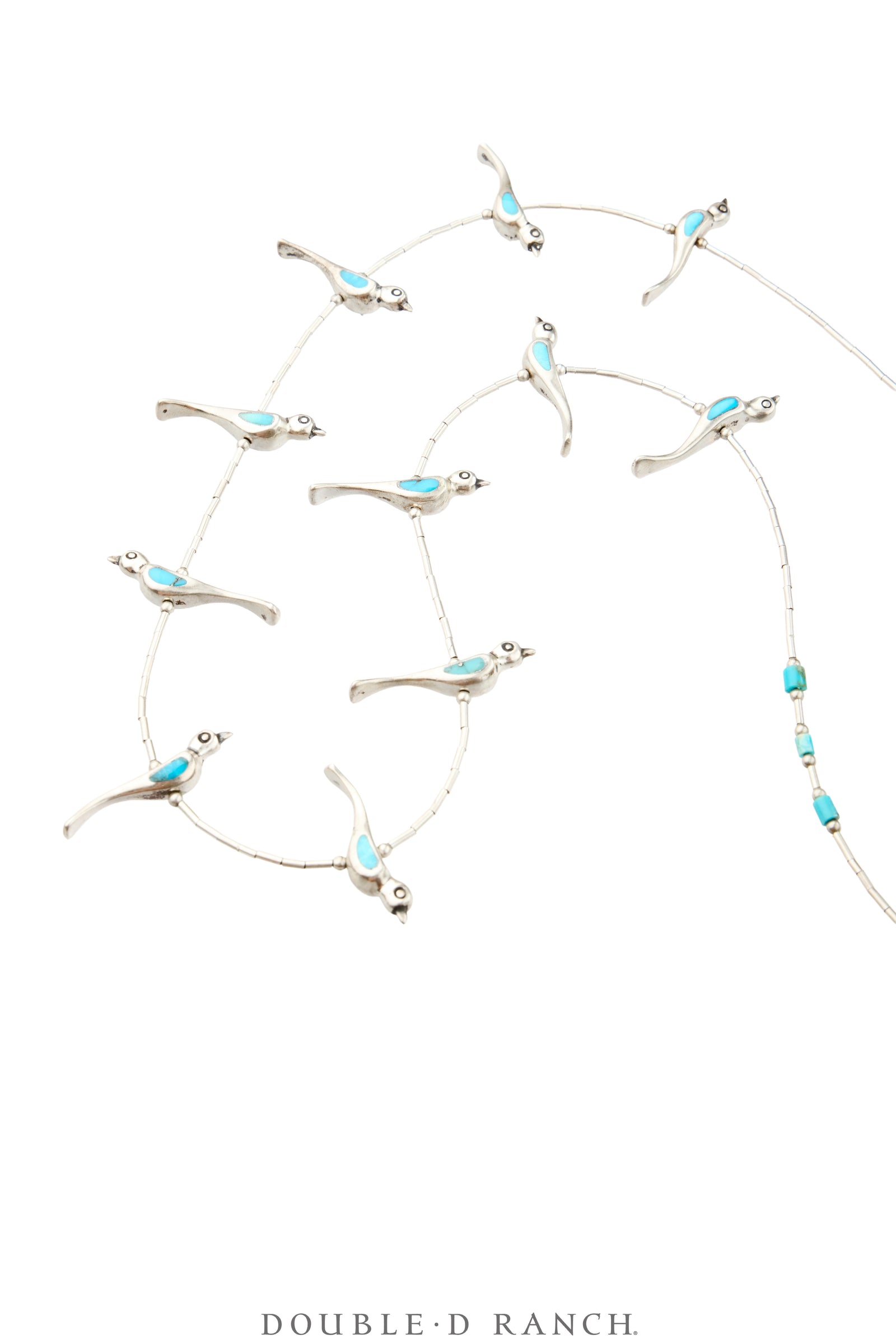 Necklace, Fetish, Sterling Silver & Turquoise, Vintage ‘70s, 3996