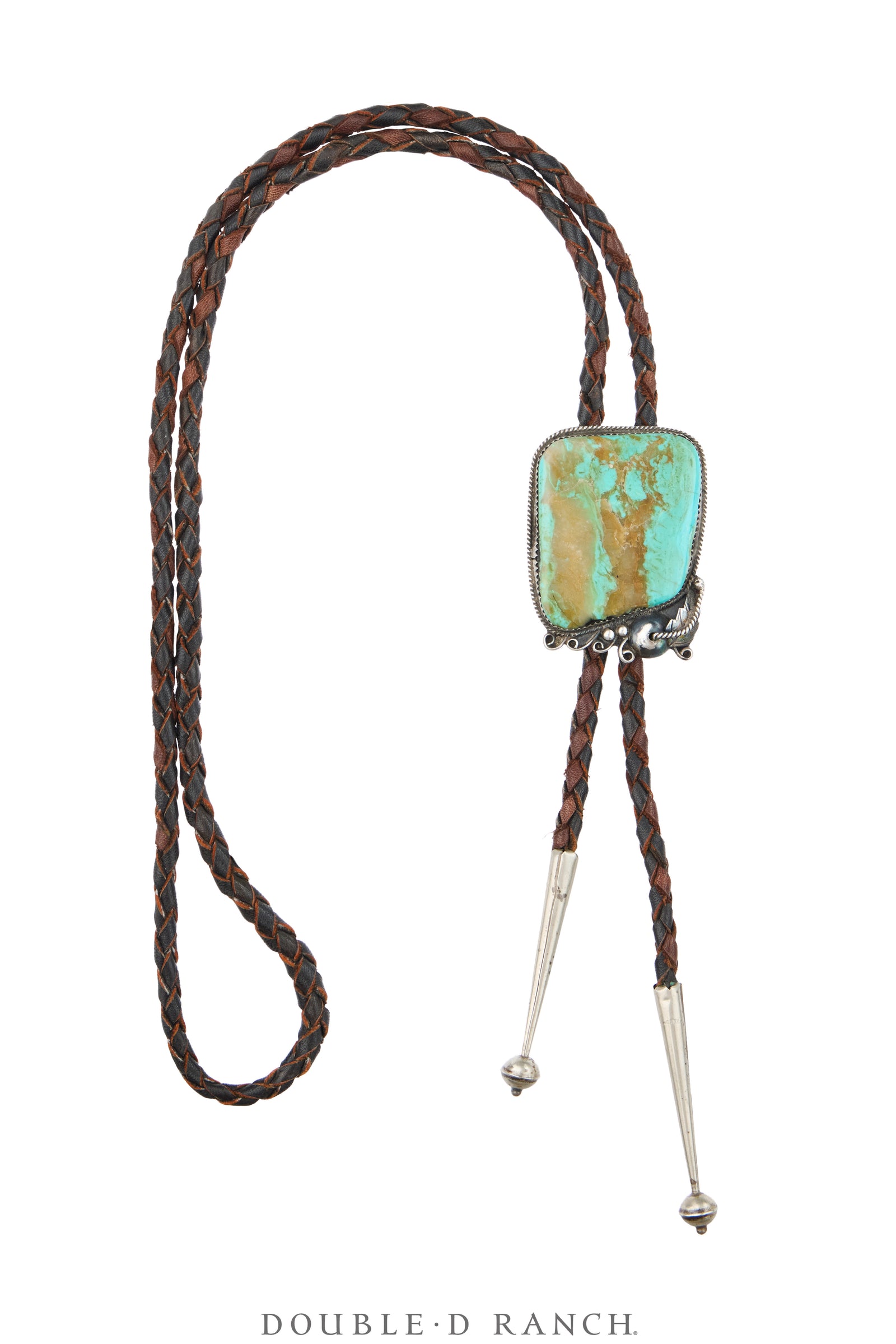 Bolo, Natural Stone, Turquoise, Heavy Matrix, Hallmark, Vintage, 4012