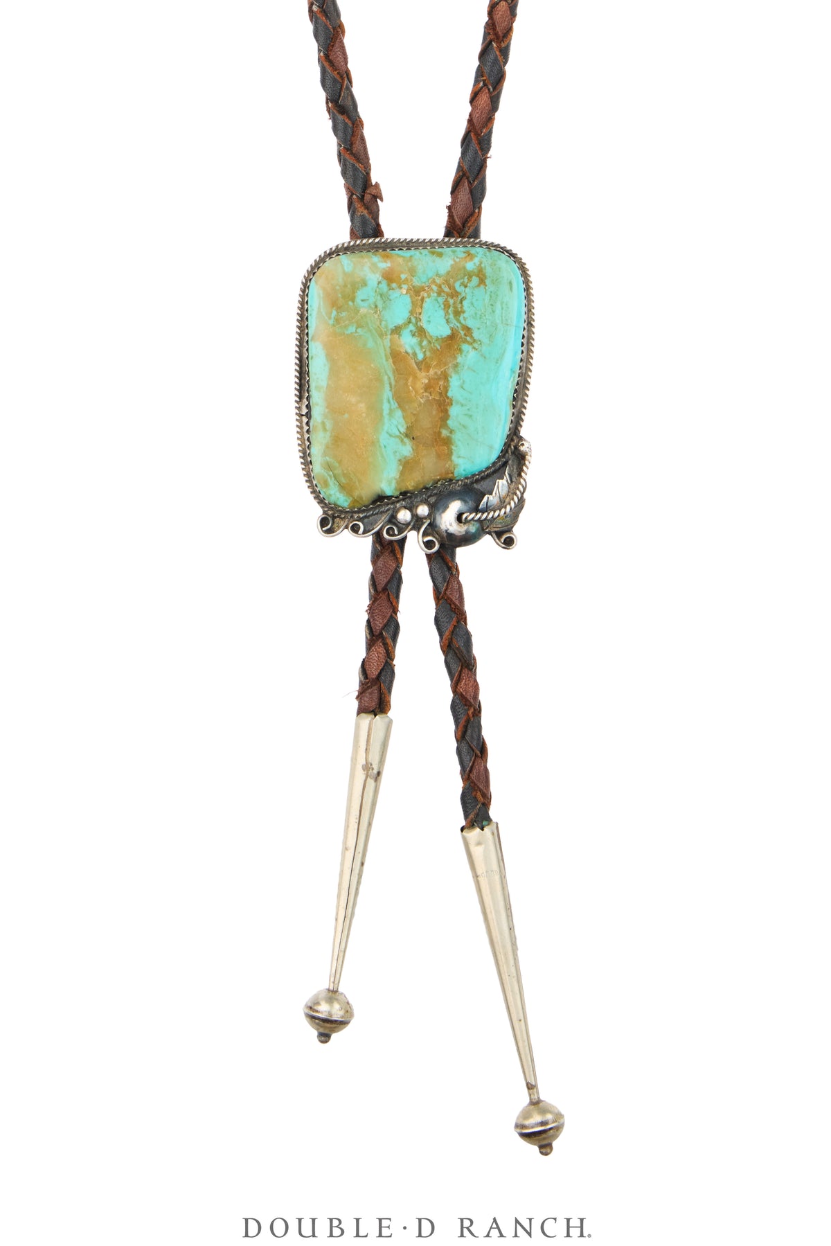 Bolo, Natural Stone, Turquoise, Heavy Matrix, Hallmark, Vintage, 4012