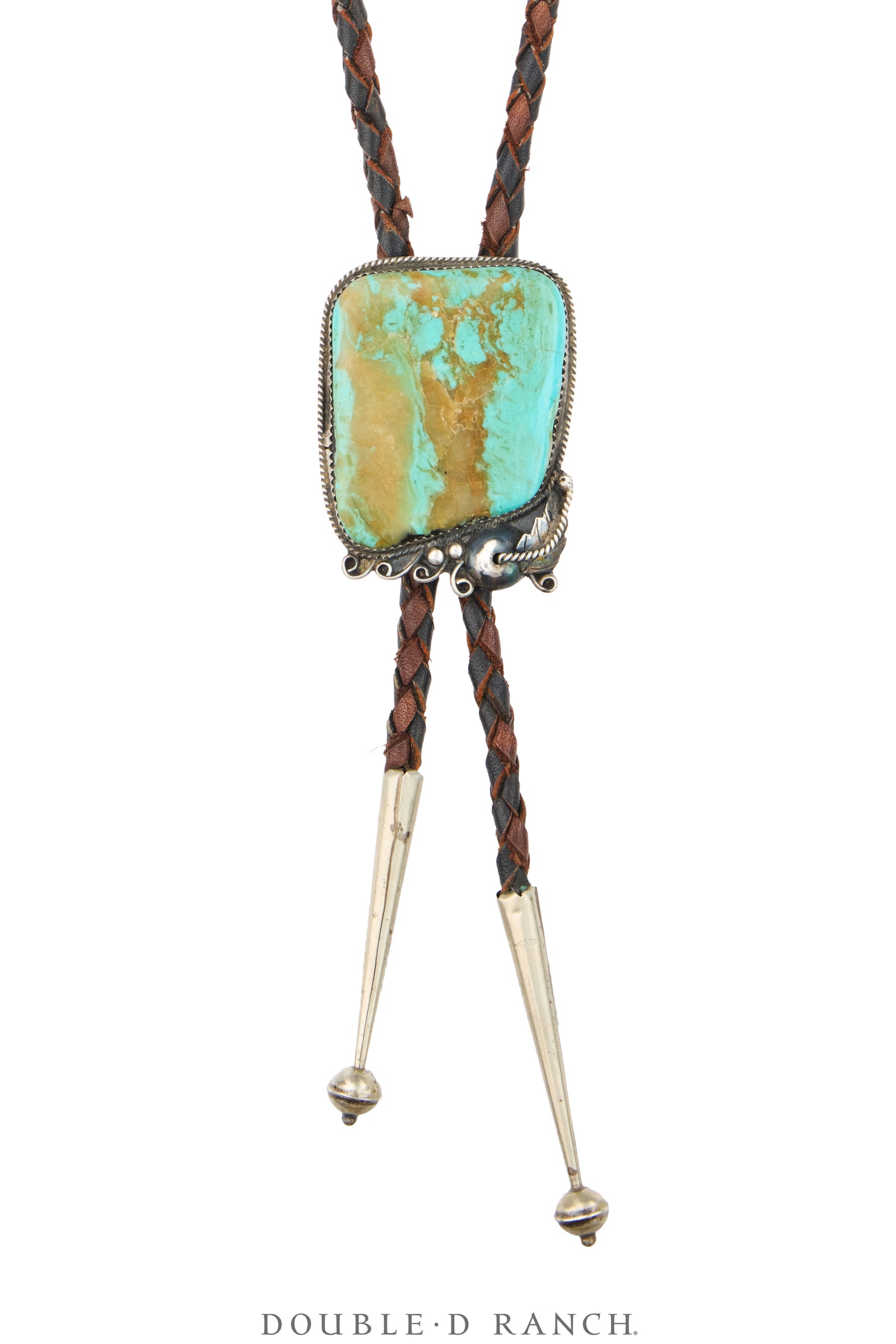Bolo, Natural Stone, Turquoise, Heavy Matrix, Hallmark, Vintage, 4012