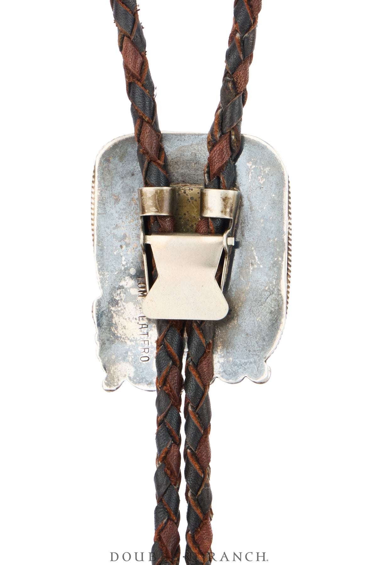 Bolo, Natural Stone, Turquoise, Heavy Matrix, Hallmark, Vintage, 4012