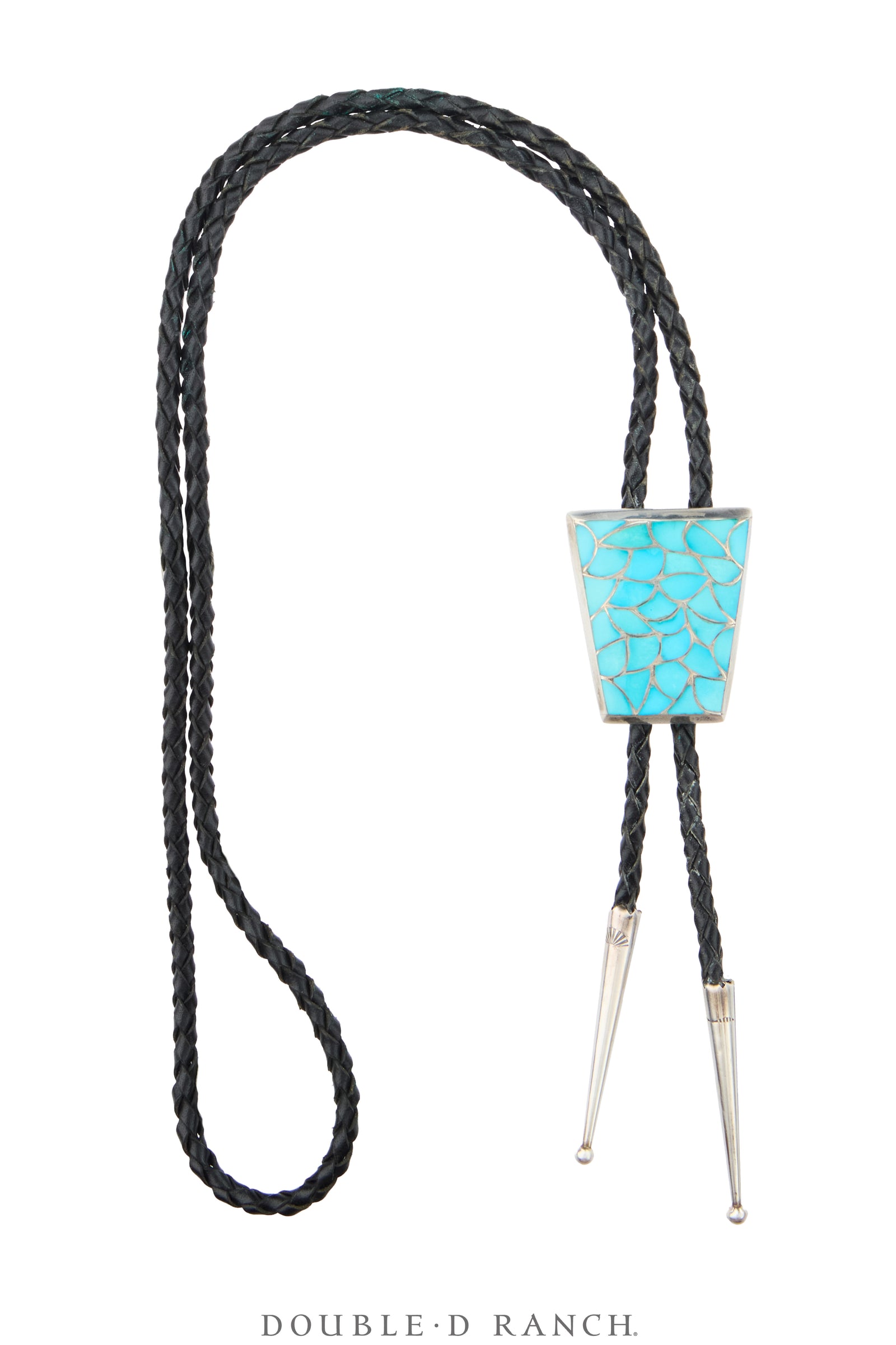 Bolo, Inlay, Turquoise Fishscale, Hallmark, Vintage, 4014