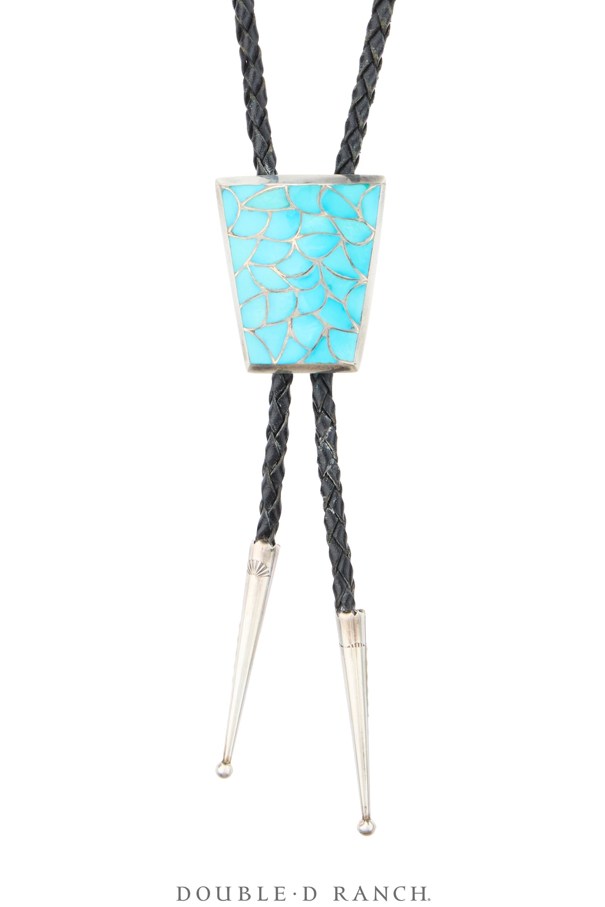 Bolo, Inlay, Turquoise Fishscale, Hallmark, Vintage, 4014