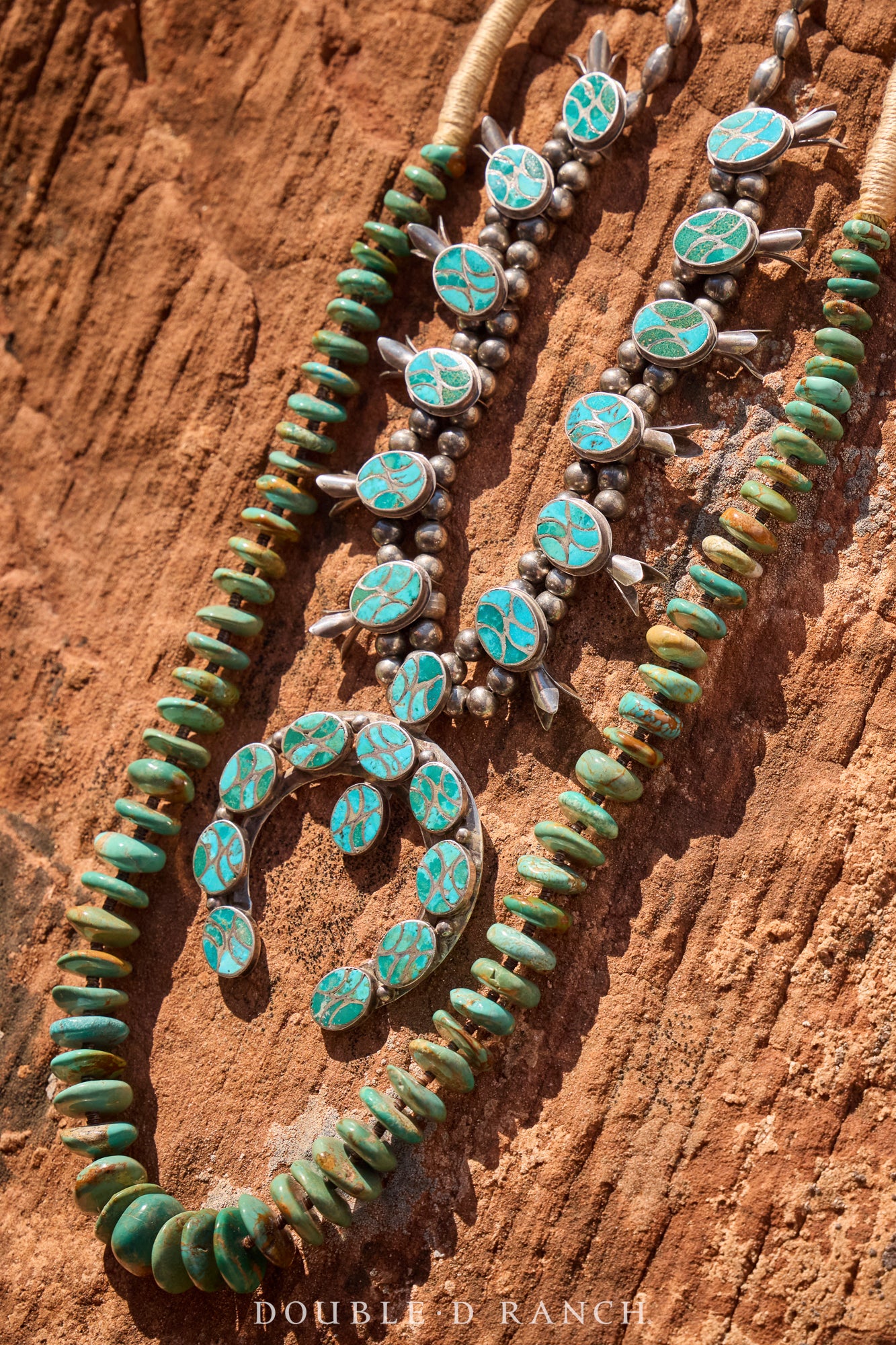 Necklace, Natural Stone, Turquoise, Nugget, Navajo, Contemporary, 3432