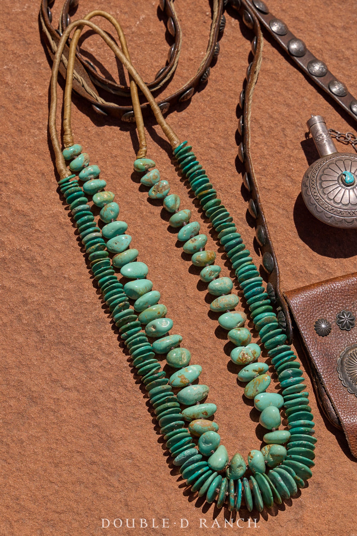 Necklace, Natural Stone, Turquoise, Nugget, Navajo, Contemporary, 3434