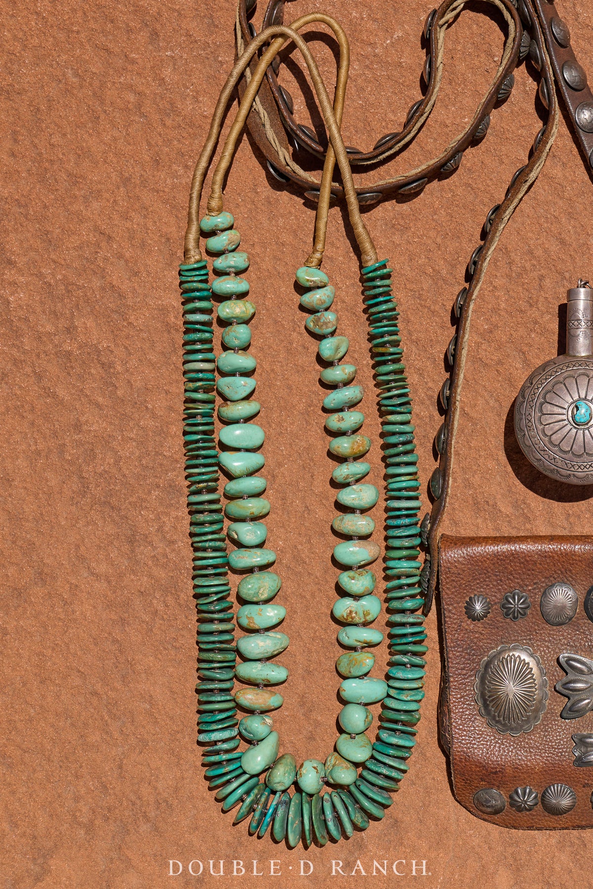 Necklace, Natural Stone, Turquoise, Nugget, Navajo, Contemporary, 3432