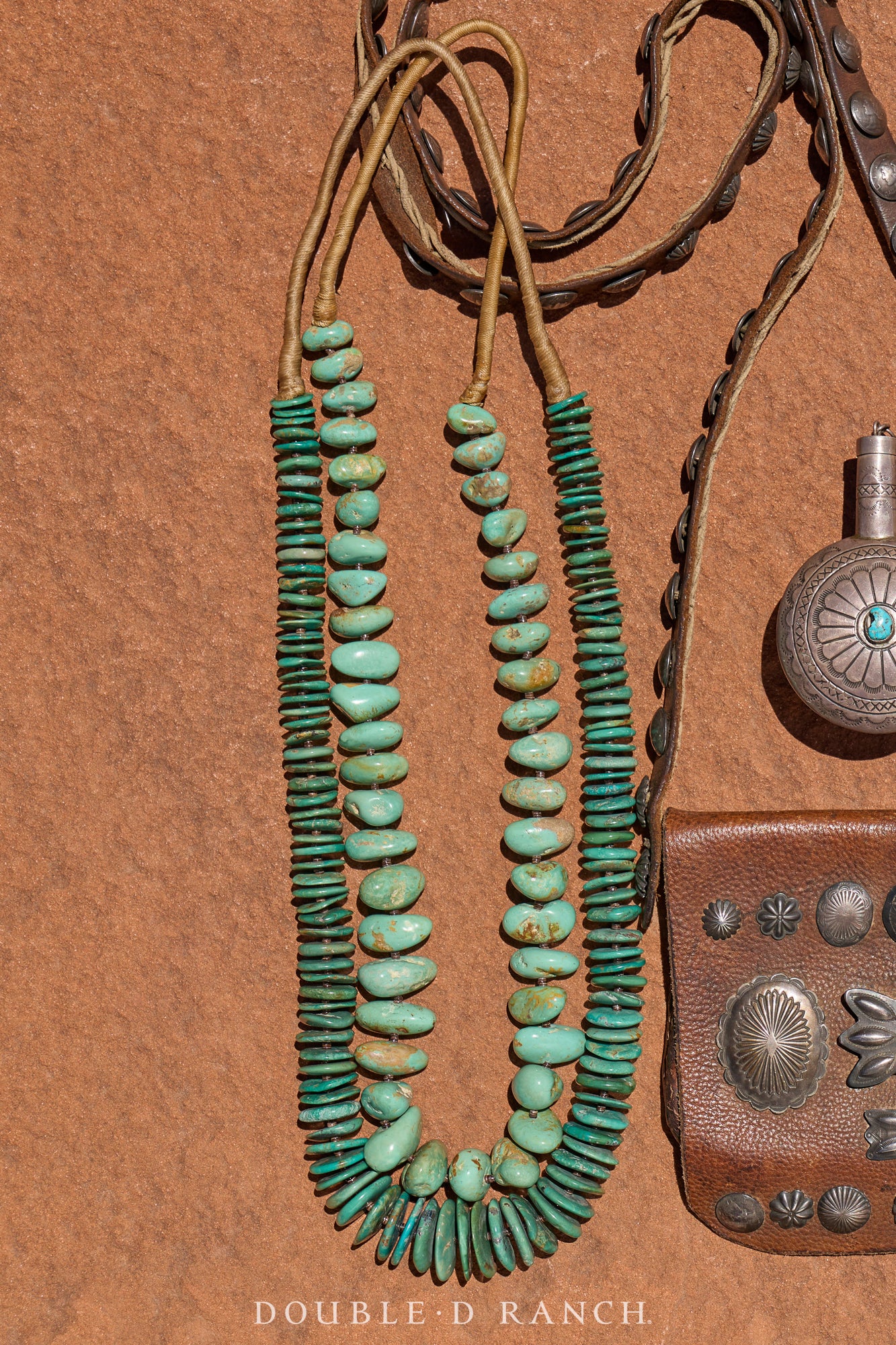 Necklace, Natural Stone, Turquoise, Nugget, Navajo, Contemporary, 3432