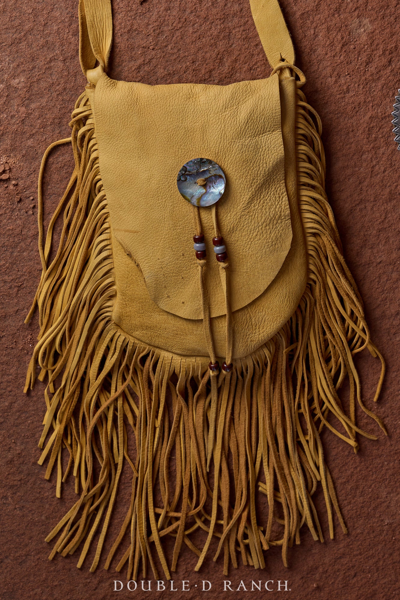 Bag, Possibles, Deerskin With Fringe, Vintage, 1404