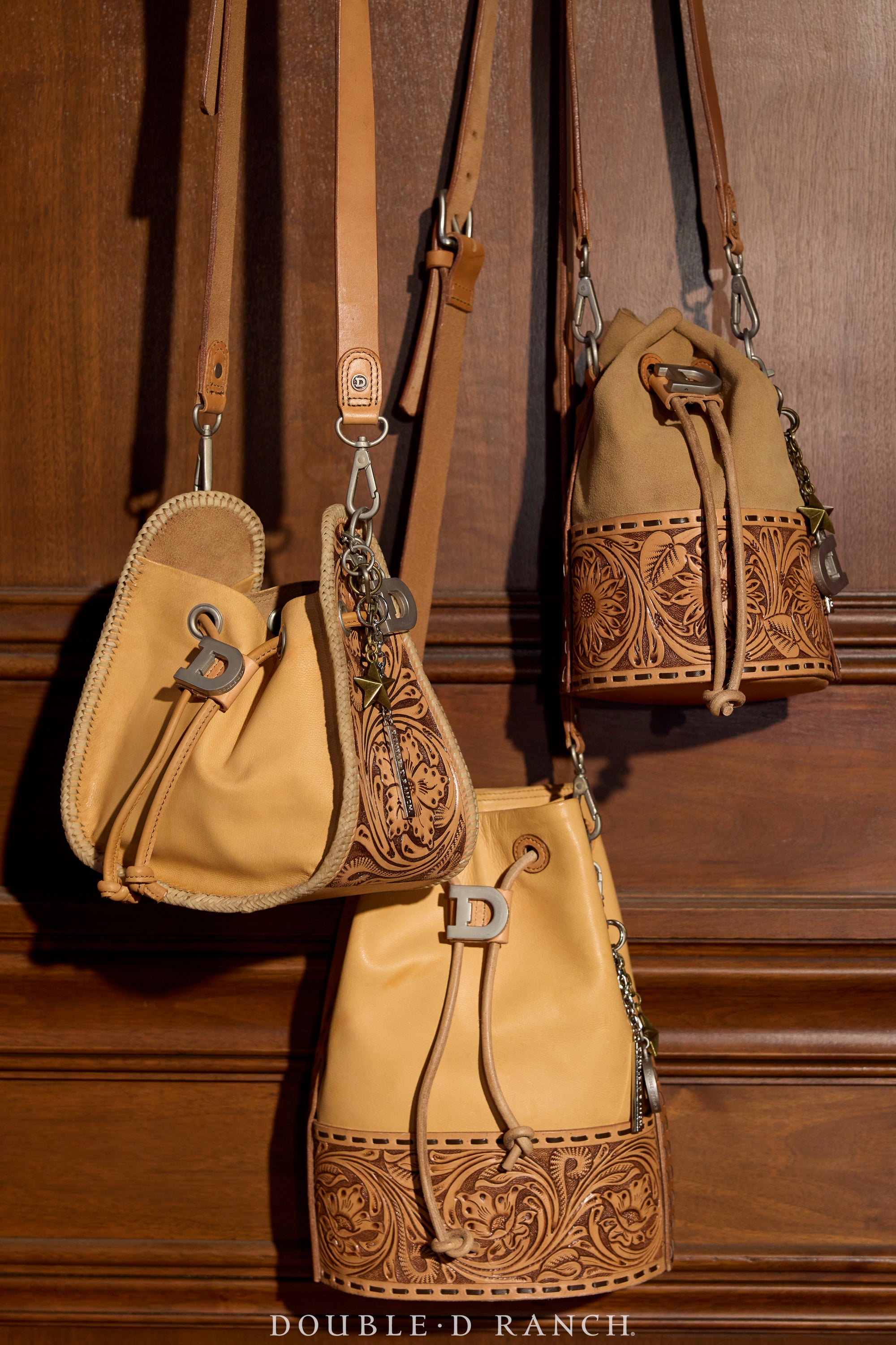 desmo bucket style leather backpack Bag, Tooled Small Bucket Bag, 1256
