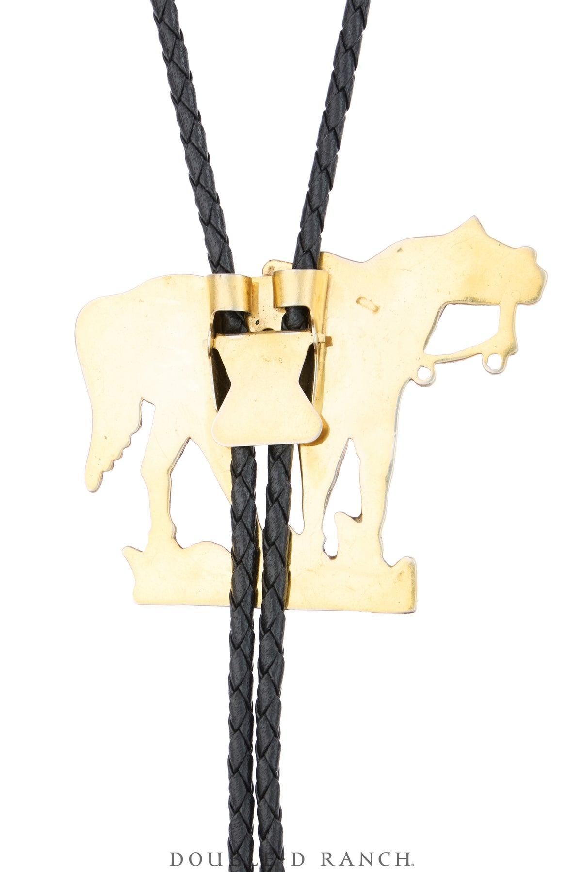 Bolo, Inlay, Horse, Tips, Gold, Sans Hallmark, Vintage, 4037