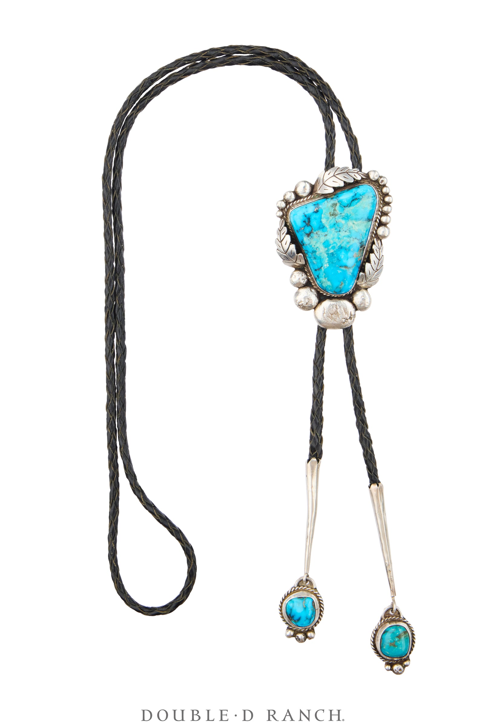 Bolo, Natural Stone, Turquoise, Turquoise Tips, Hallmark, Vintage, 4040