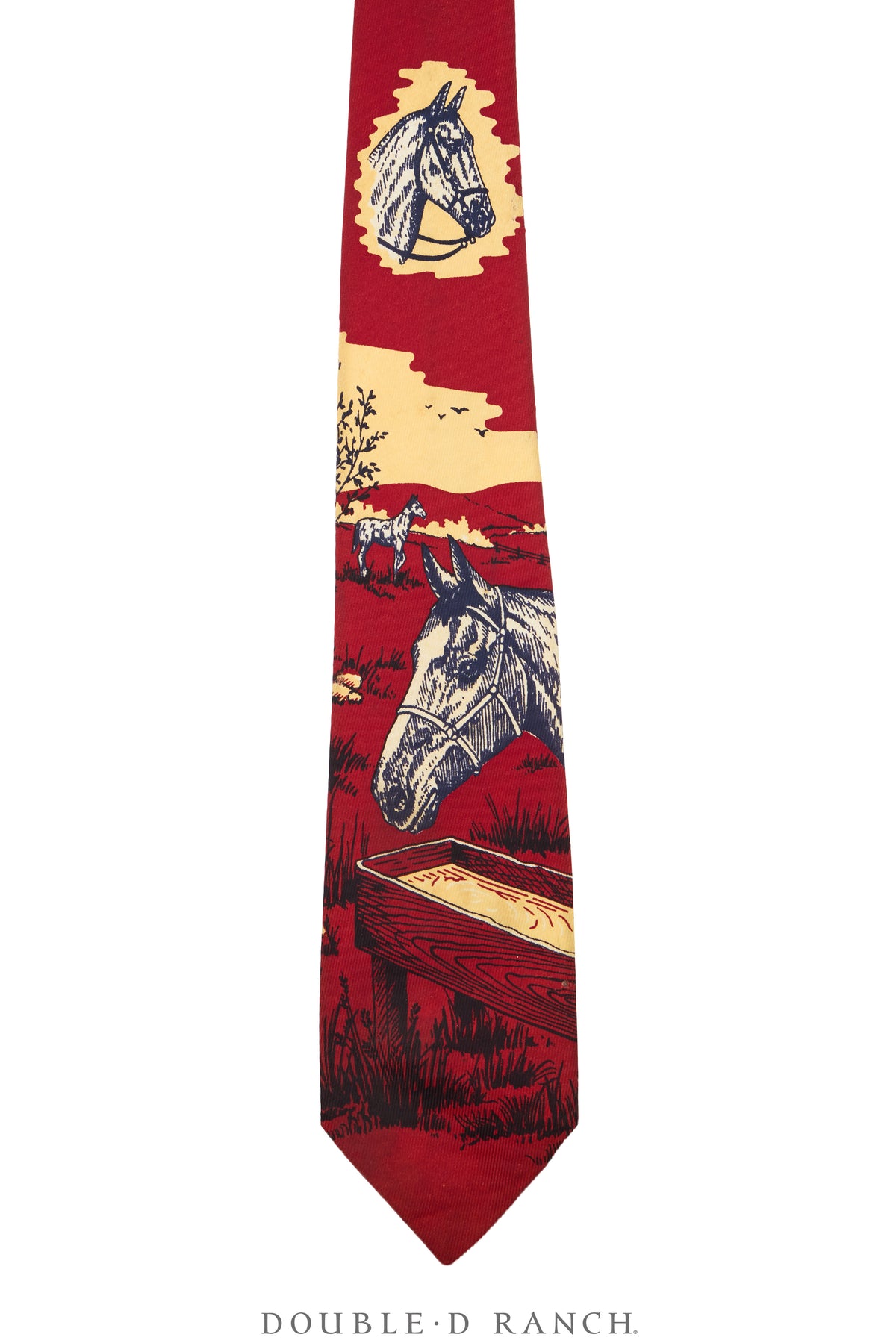 Necktie, Western, Horse, Sans Label, Vintage ‘50s, 288