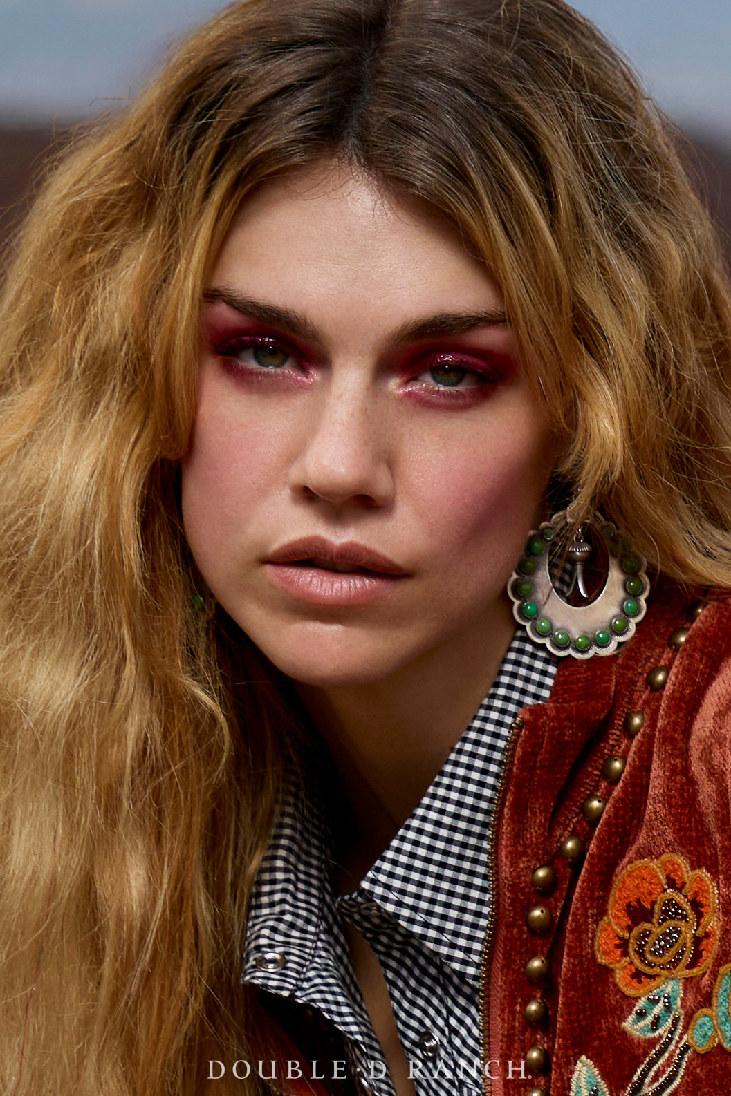 Earrings, Hoop, Turquoise, Dennis Hogan Hallmark, Contemporary, 1450B