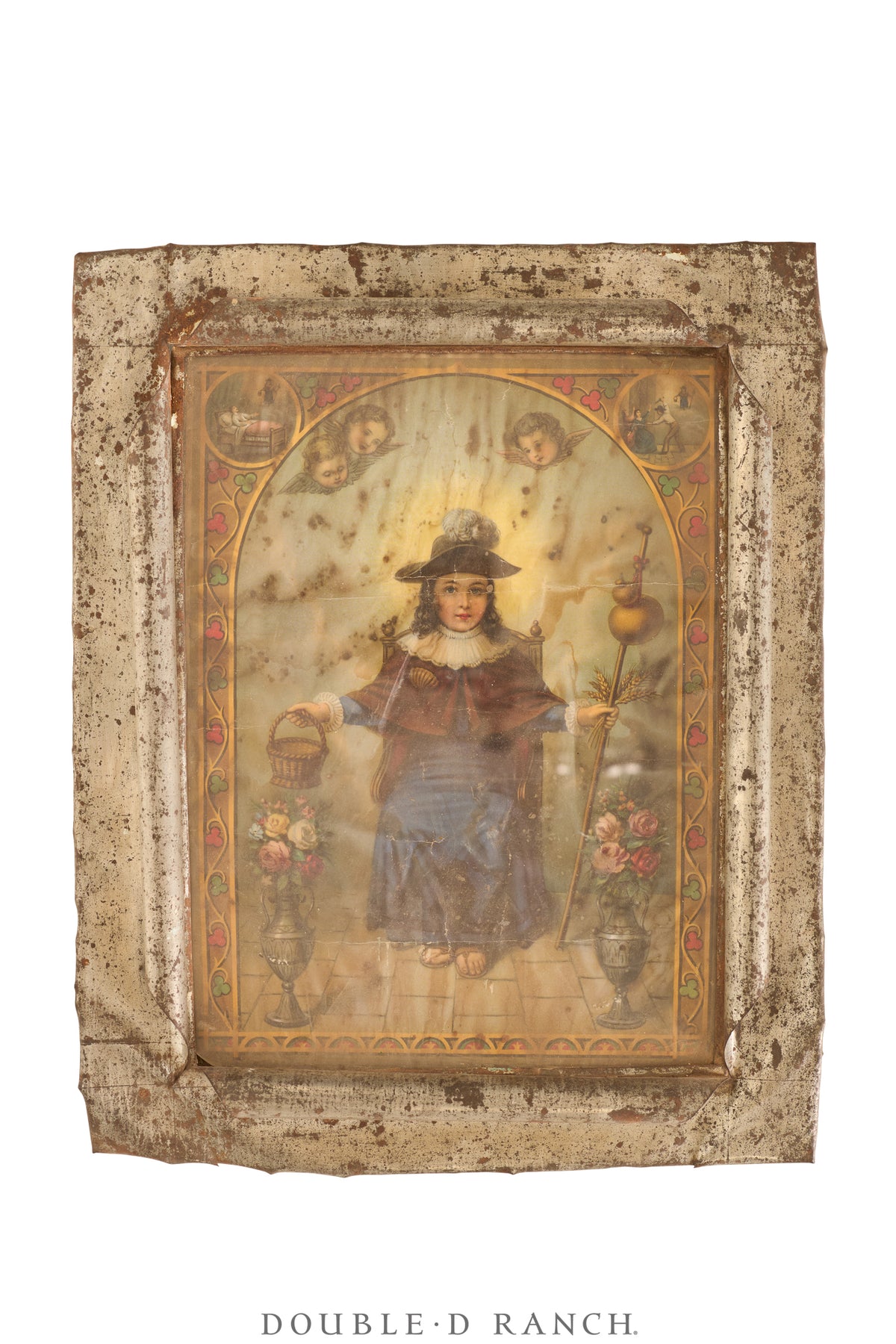 Art, Folk, Retablos, Mexican, Tin, Religious, Vintage, 1334