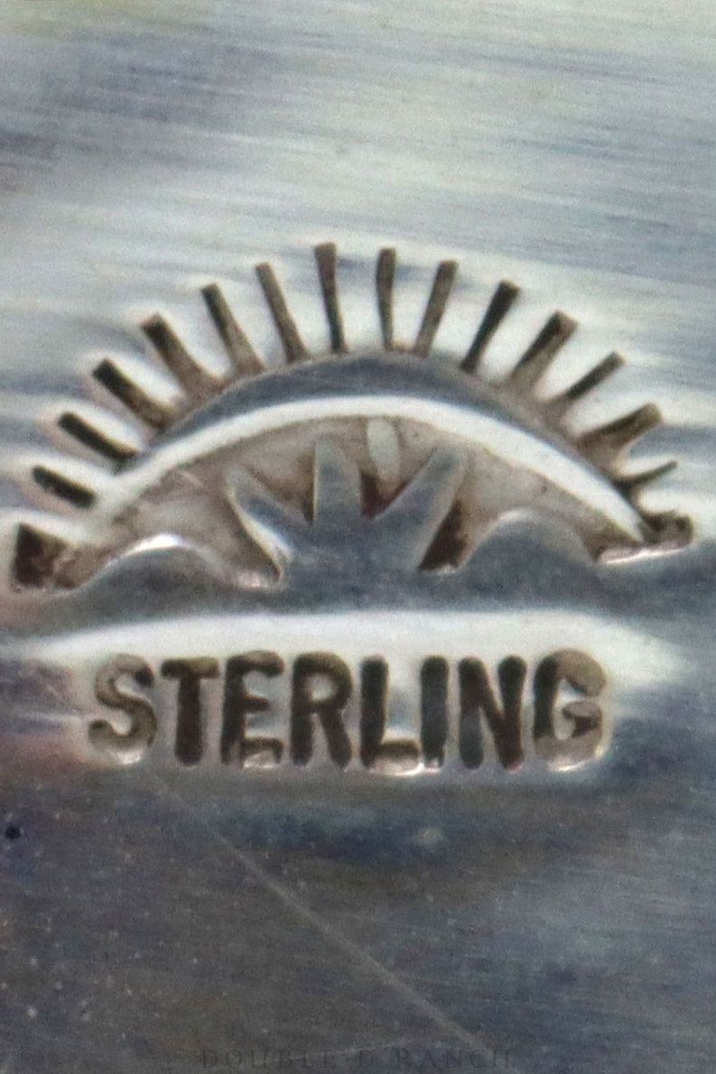 Cuff, Row, Onyx, Wide With Stampwork, Hallmark, Vintage, Estate, 4071