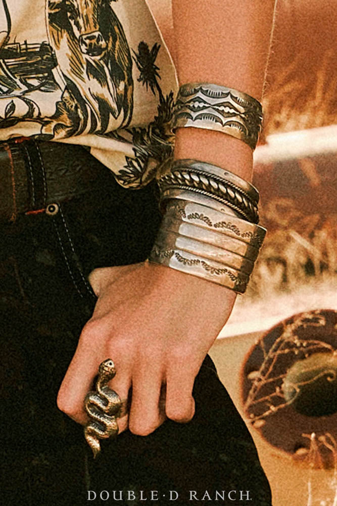 Cuff, Twist Wire, Sterling Silver, Heavy Gauge, Vintage, 3773