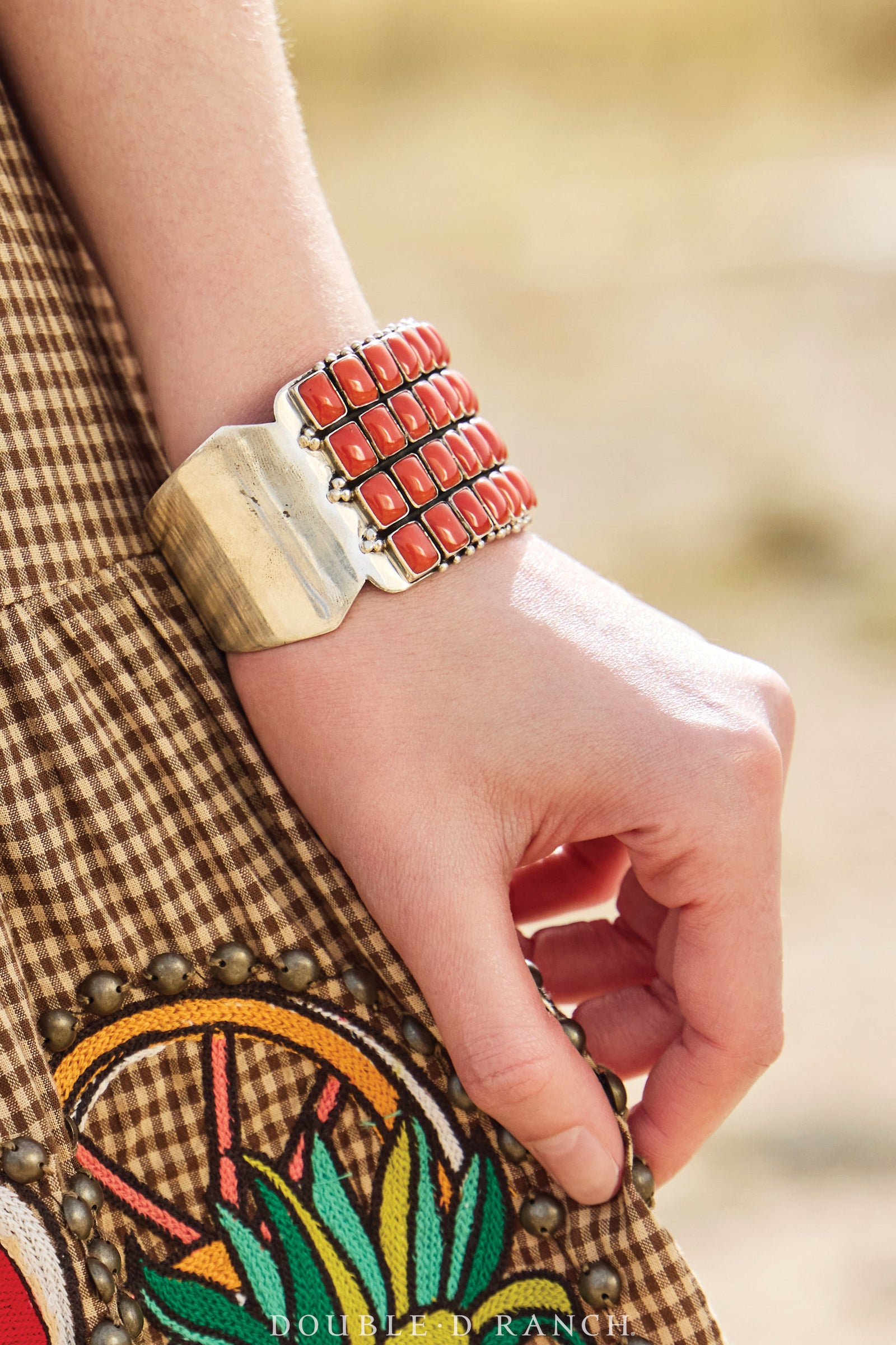 Cuff, Row, Coral, Hallmark, Contemporary, 3428