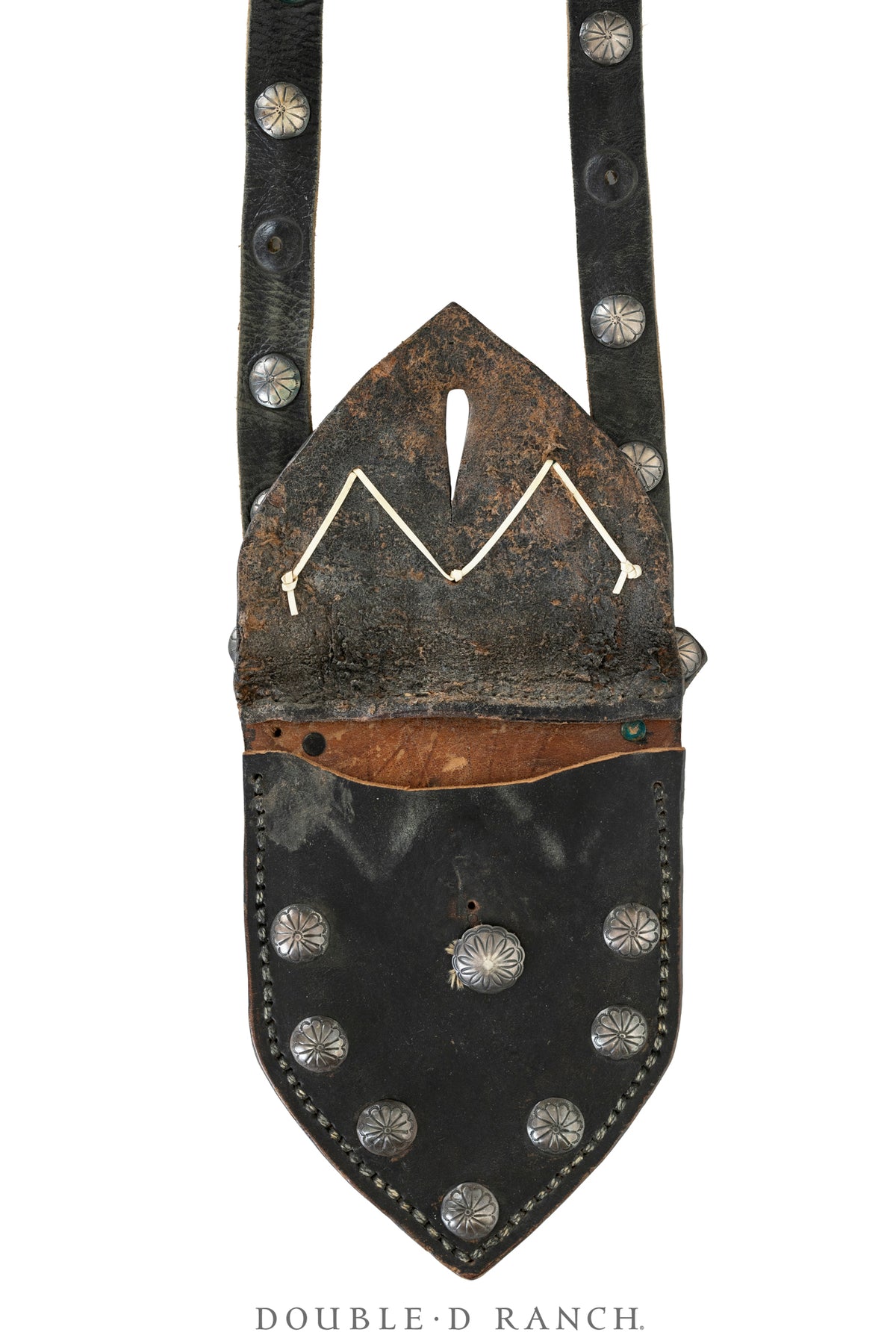 Bag, Bandolier, Conchos, Unusual Shape, Vintage, 1371