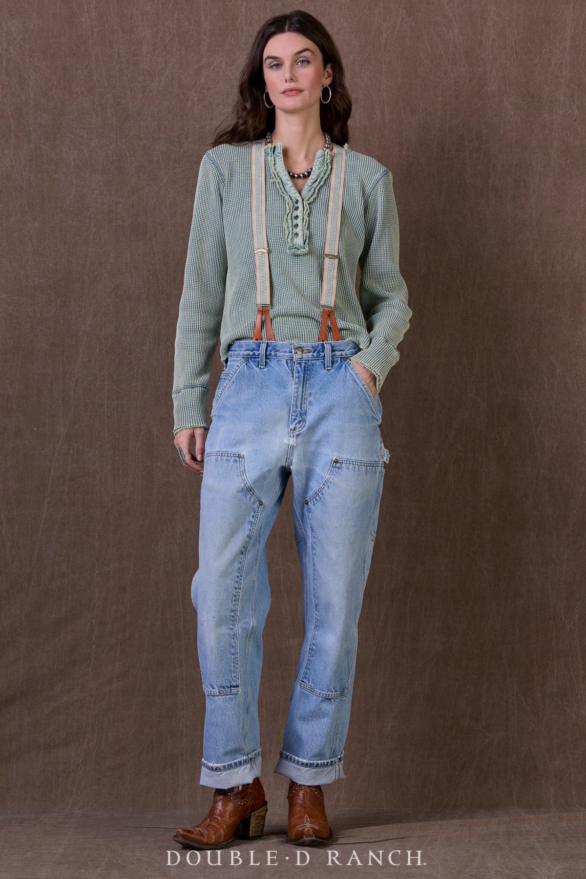 Miscellaneous, Braces, Elastic Webbing With Leather Tabs, Double RL, New Old Stock, 1217A