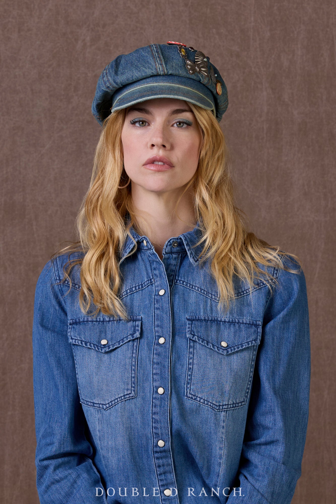 Double D Newsboy Hat with pins