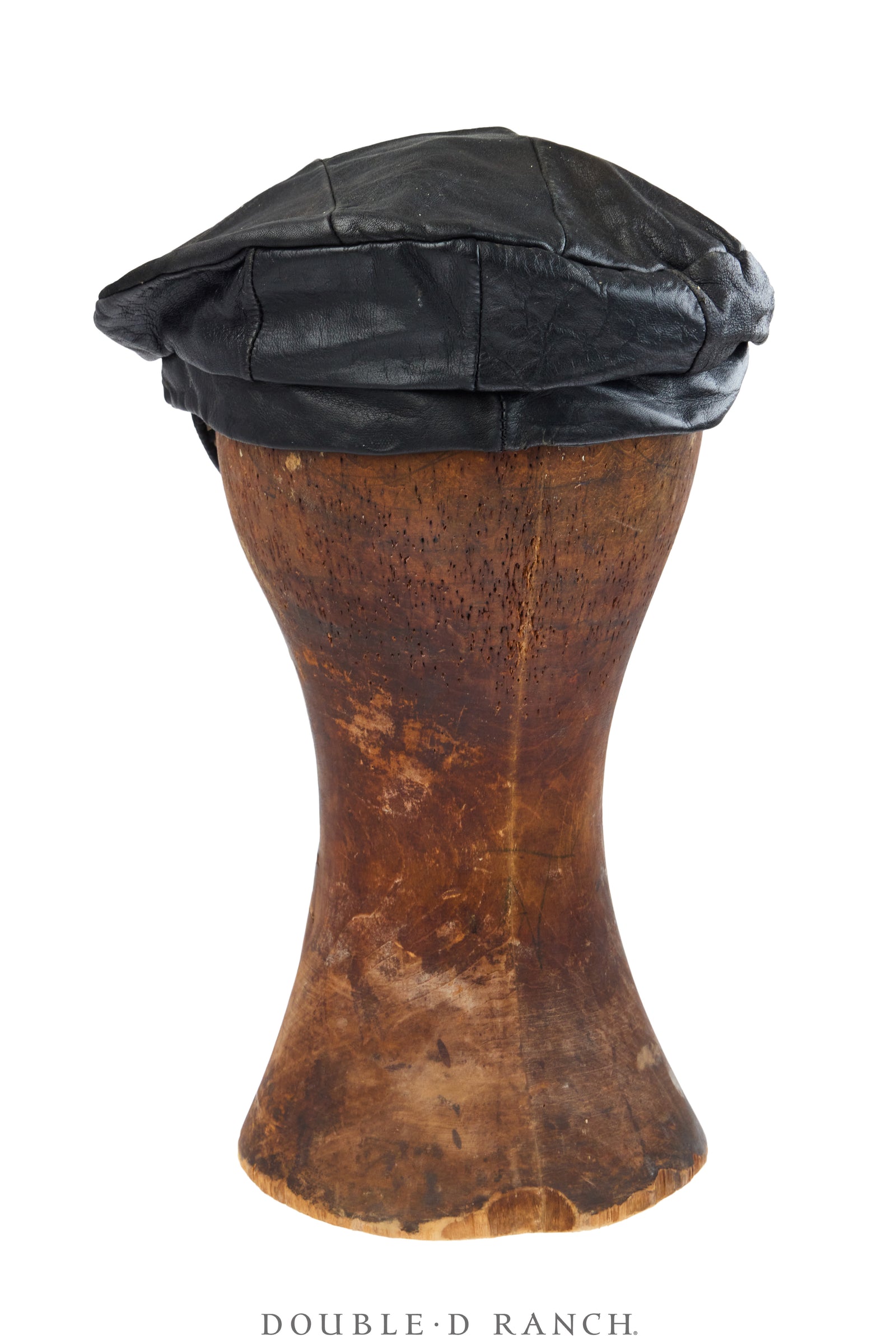 Hat, Cap, Leather with Nailheads, Motorcycle Rider,  Vintage, 1476