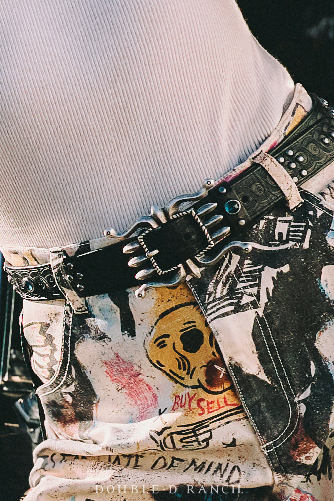 Belt, A Vintage, Buckle, Biker, Ralph Lauren, New Old Stock 34", 842