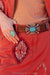 Belt, A Vintage, Buckle, Cast, Turquoise, Hallmark, Vintage Late 20th Century, 305