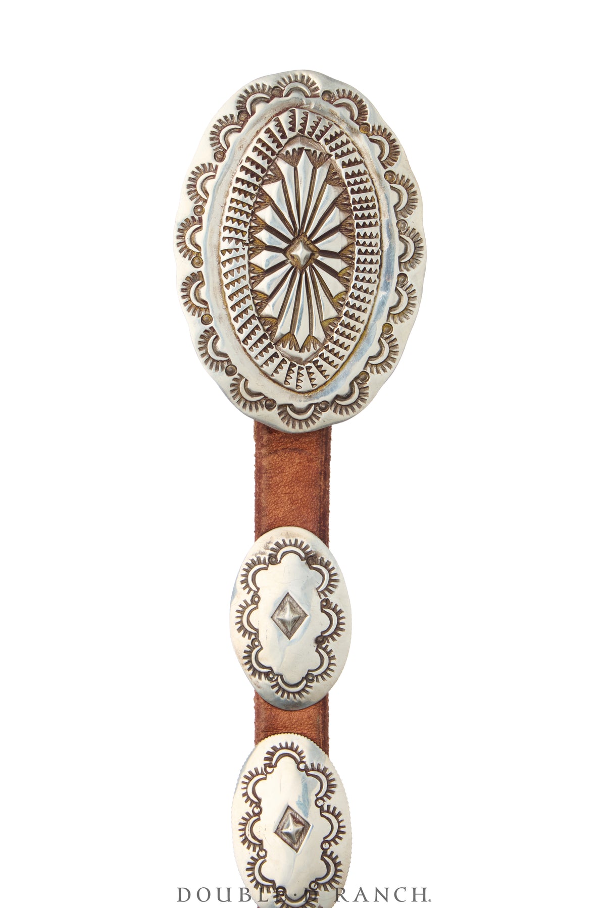 Belt, A Vintage, Concho, Sterling Silver, Jean Size, Sans Hallmark, Vintage, 1307