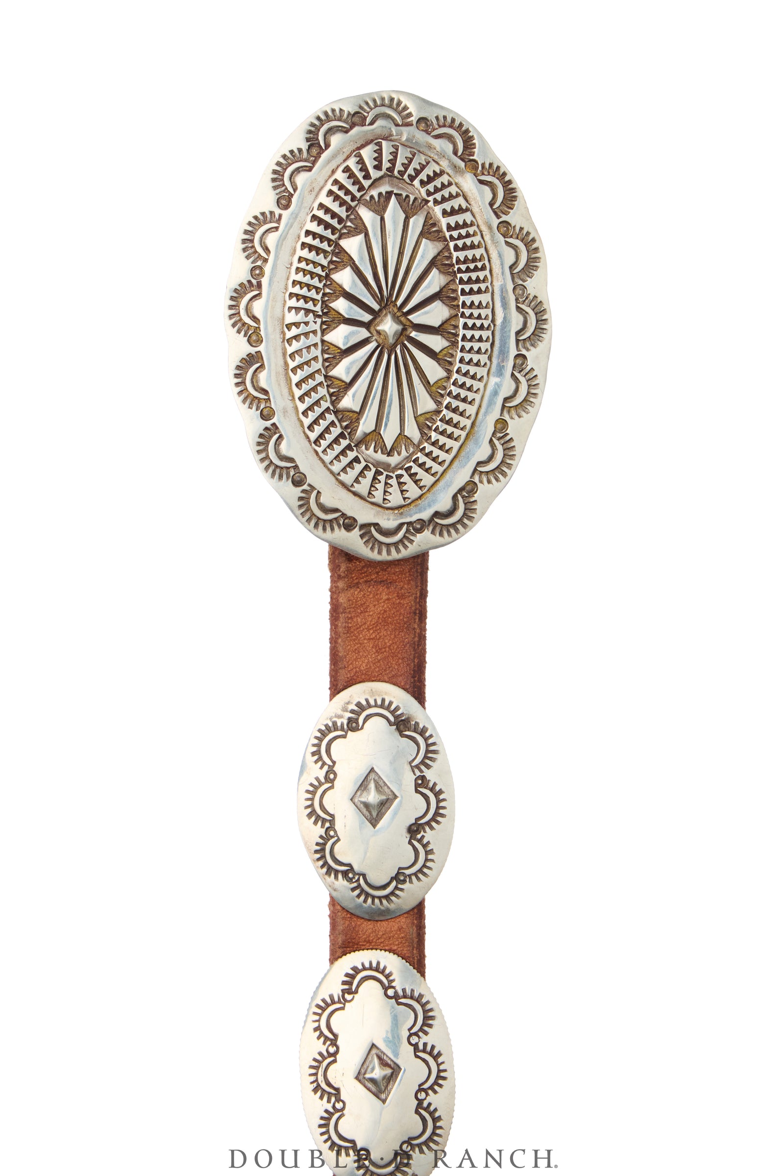 Belt, A Vintage, Concho, Sterling Silver, Jean Size, Sans Hallmark, Vintage, 1307