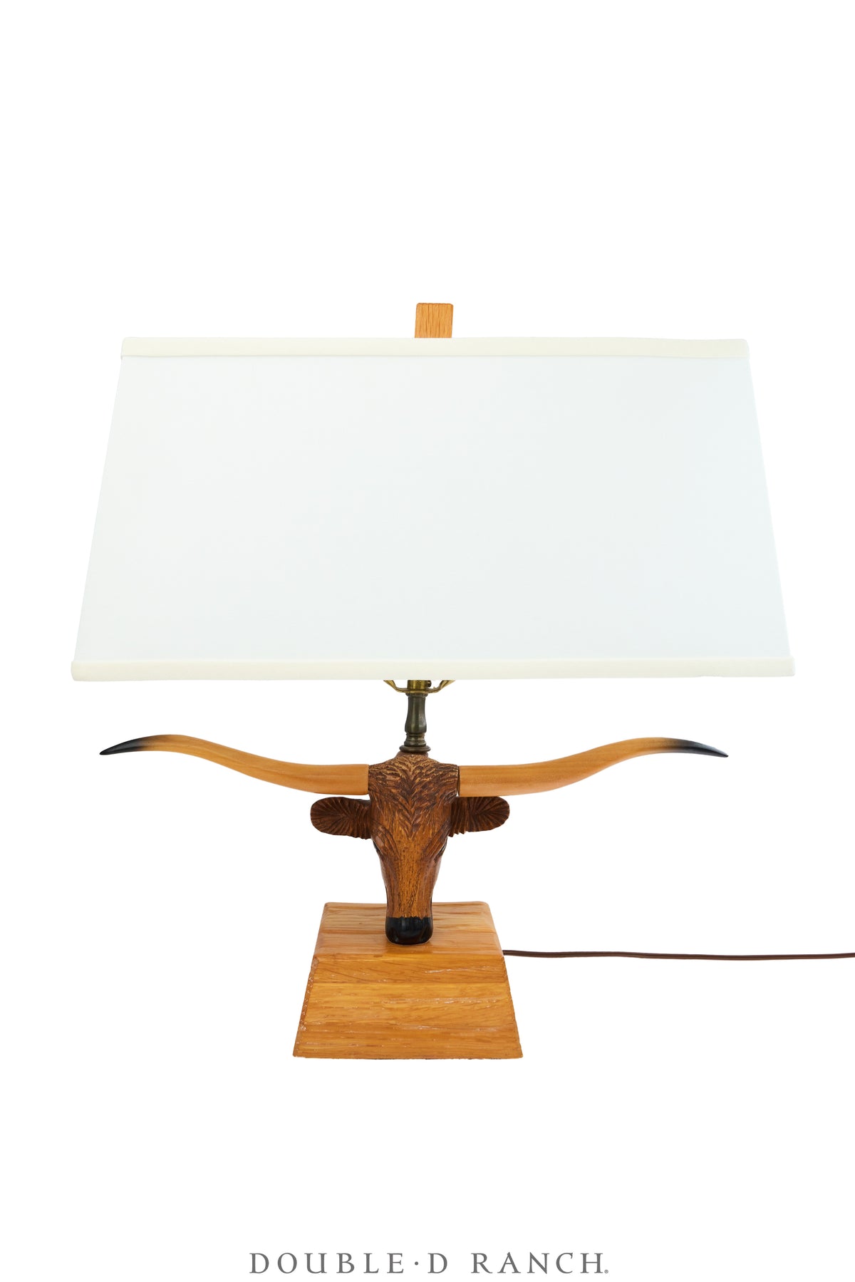 Miscellaneous, Lamp, Longhorn, A. Brandt Ranch Oak Furniture, Original Shade, Vintage, 1229C