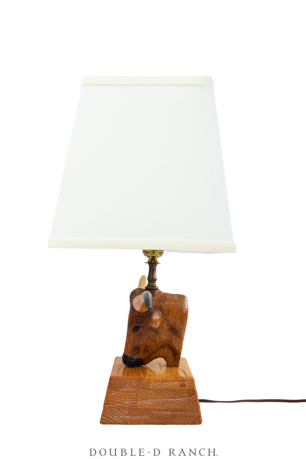 Miscellaneous, Lamp, Longhorn, A. Brandt Ranch Oak Furniture, Original Shade, Vintage, 1229C