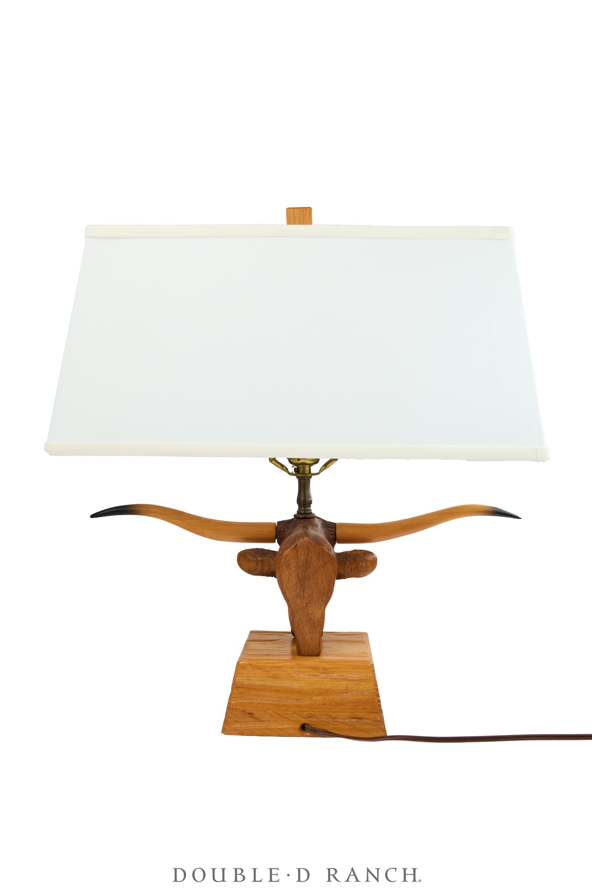 Miscellaneous, Lamp, Longhorn, A. Brandt Ranch Oak Furniture, Original Shade, Vintage, 1229C
